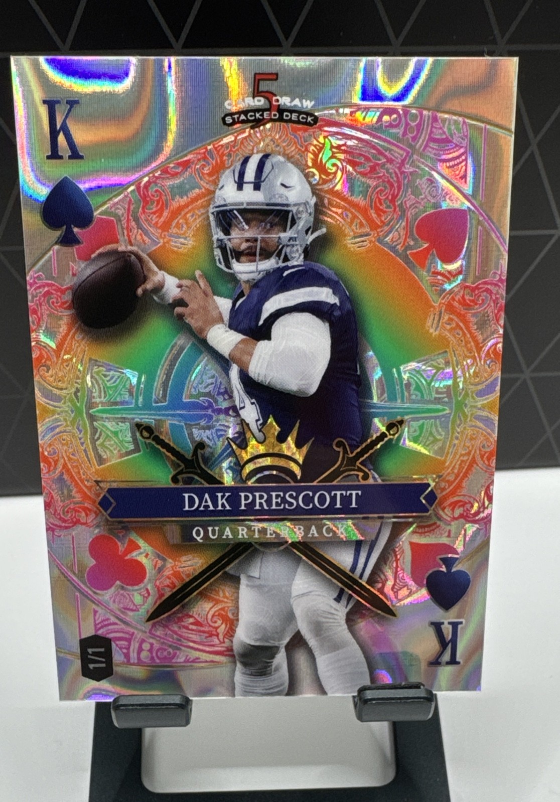 2026 Wild Card 5 Card Draw Stacked Deck. Dak Prescott. 1/1
