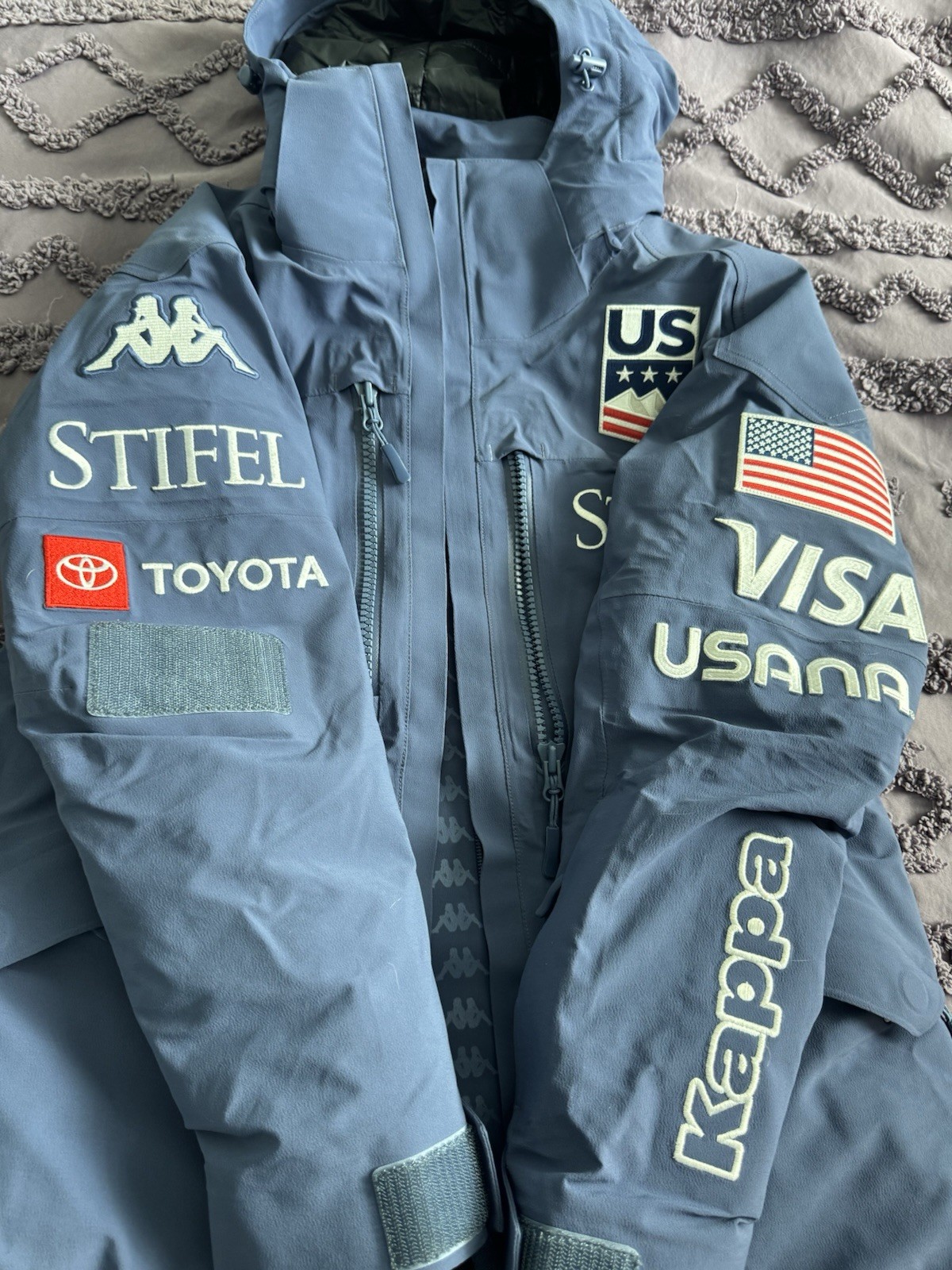 Kappa USA Ski Team Olympic Parka Jacket Women’s Small Team Issued Stifel Toyota 