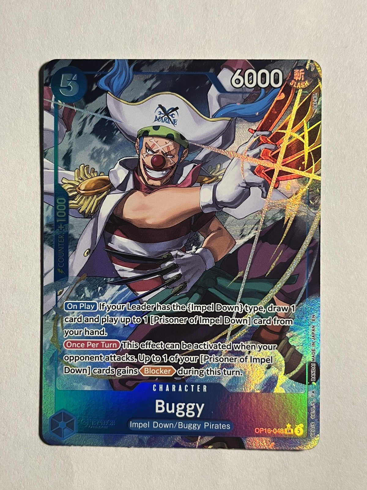 Buggy (048) (Alternate Art) OP16-048 The Time of Battle One Piece Foil NM Buggy (048) (Alternate Art) OP16-048 The Time of Battle One Piece Foil NM
