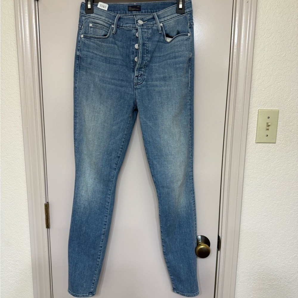 Mother The Super Stunner Ankle Jeans When Sparks Fly Blue 1521-505 Size 27