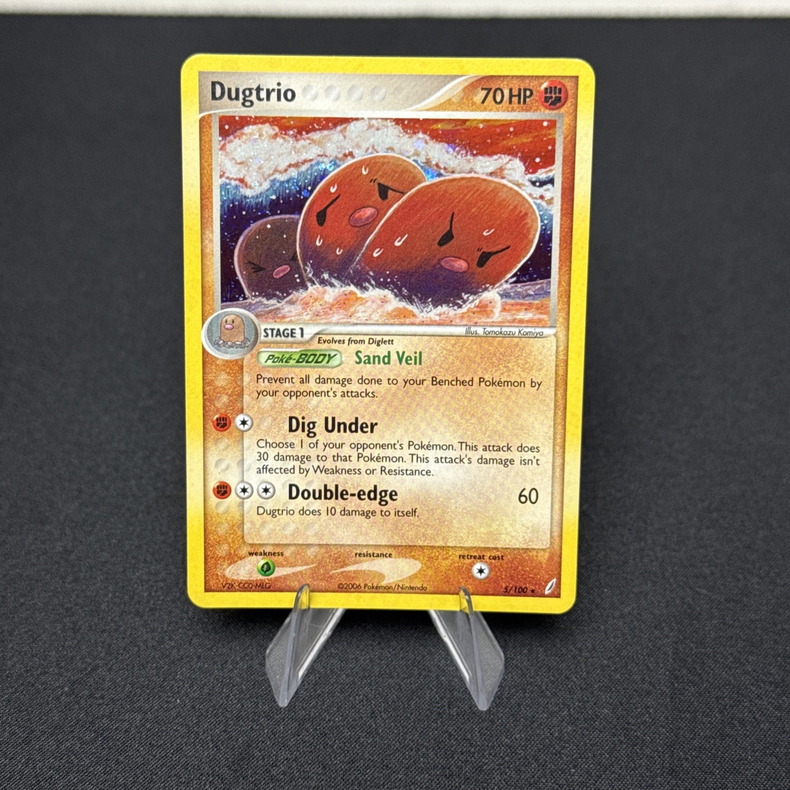 MINT Dugtrio 5/100 EX Crystal Guardians 2006 EN KOMIYA HIGH GRADE HOLO BLEED MINT Dugtrio 5/100 EX Crystal Guardians 2006 EN KOMIYA HIGH GRADE HOLO BLEED
