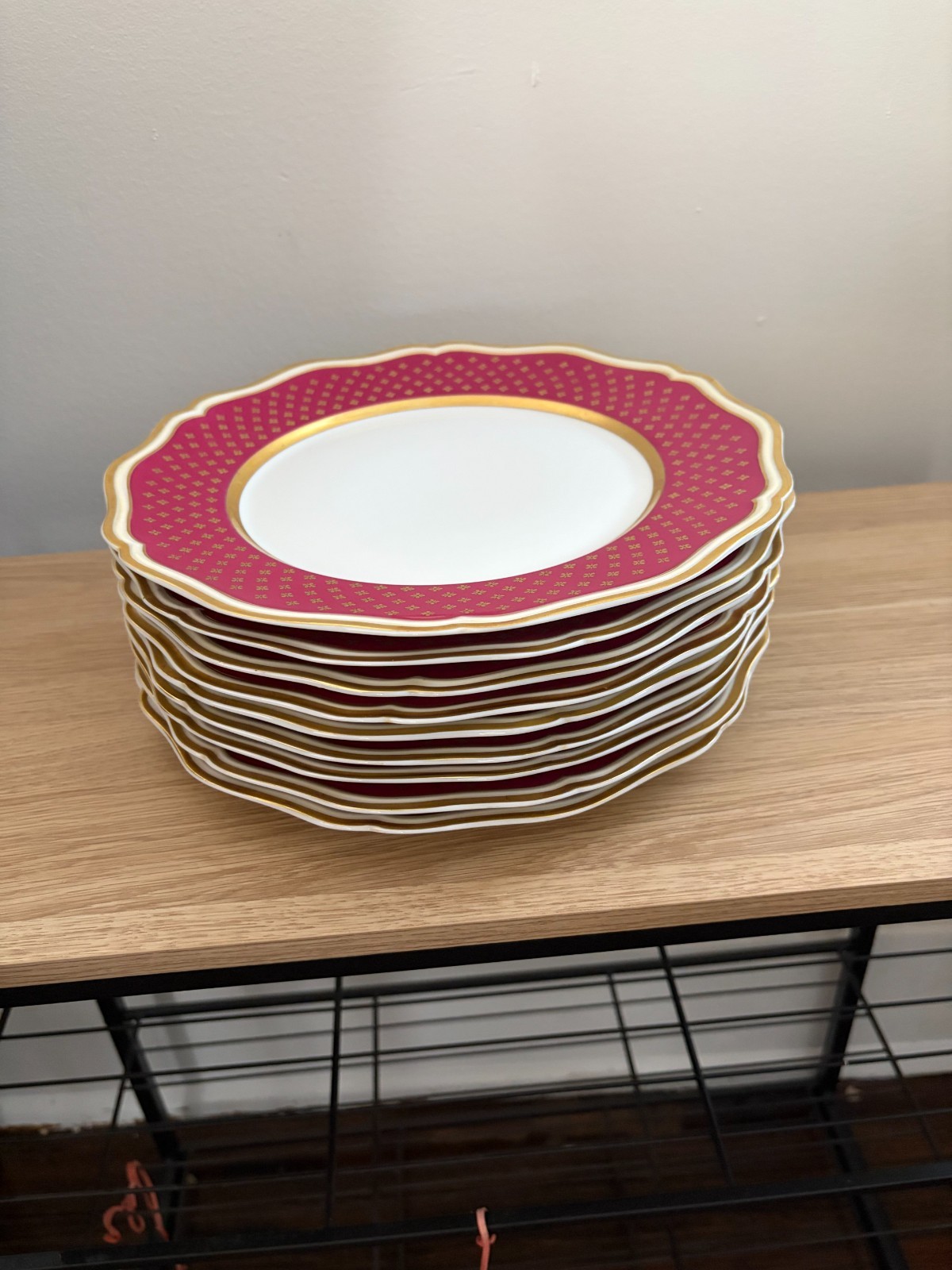 Raynaud Ceralene Limoges MALMAISON CARDINAL Red Dinner Plate 10.75\