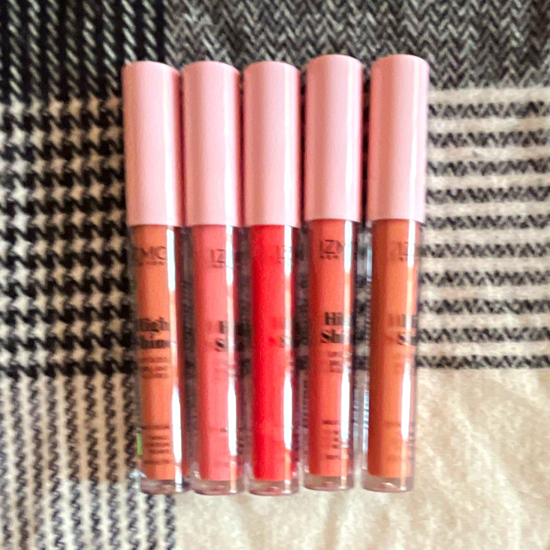 L.A. COLORS Shine Liquid Lip Gloss Set Lot of 5 Nude Pink Coral Shades