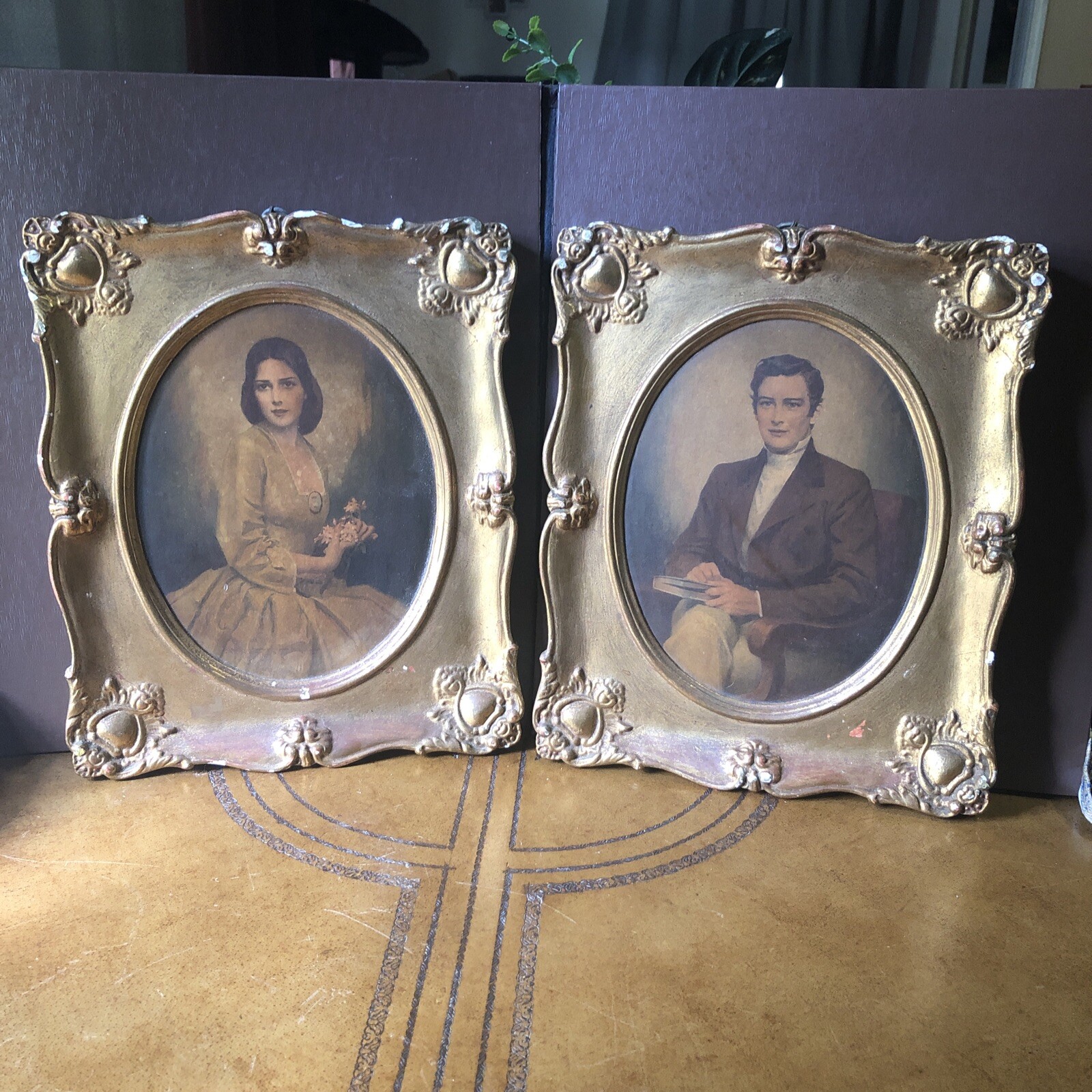 FANTASTIC VICTORIAN GOLD LEAF PLASTER PICTURE FRAME w ORIG. FRENCH FASHION PRINT FANTASTIC VICTORIAN GOLD LEAF PLASTER PICTURE FRAME w ORIG. FRENCH FASHION PRINT
