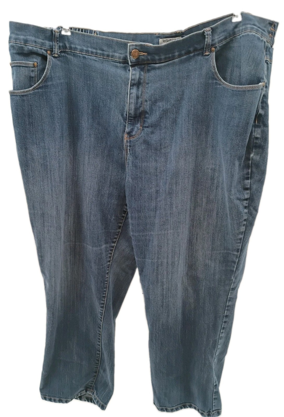 Right Fit By Catherine\'s Jeans Woman\'s Plus Size 28 Wp Blue Denim Straight Mid