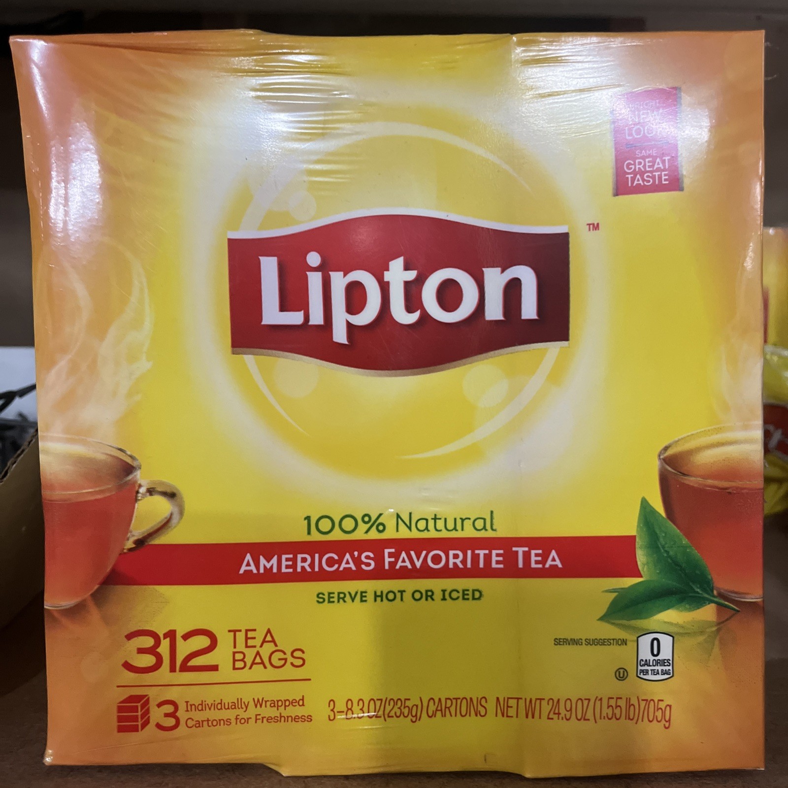 Lipton Black Tea Bags, 312 Count (3 Cartons of 104) Lipton Black Tea Bags, 312 Count (3 Cartons of 104)