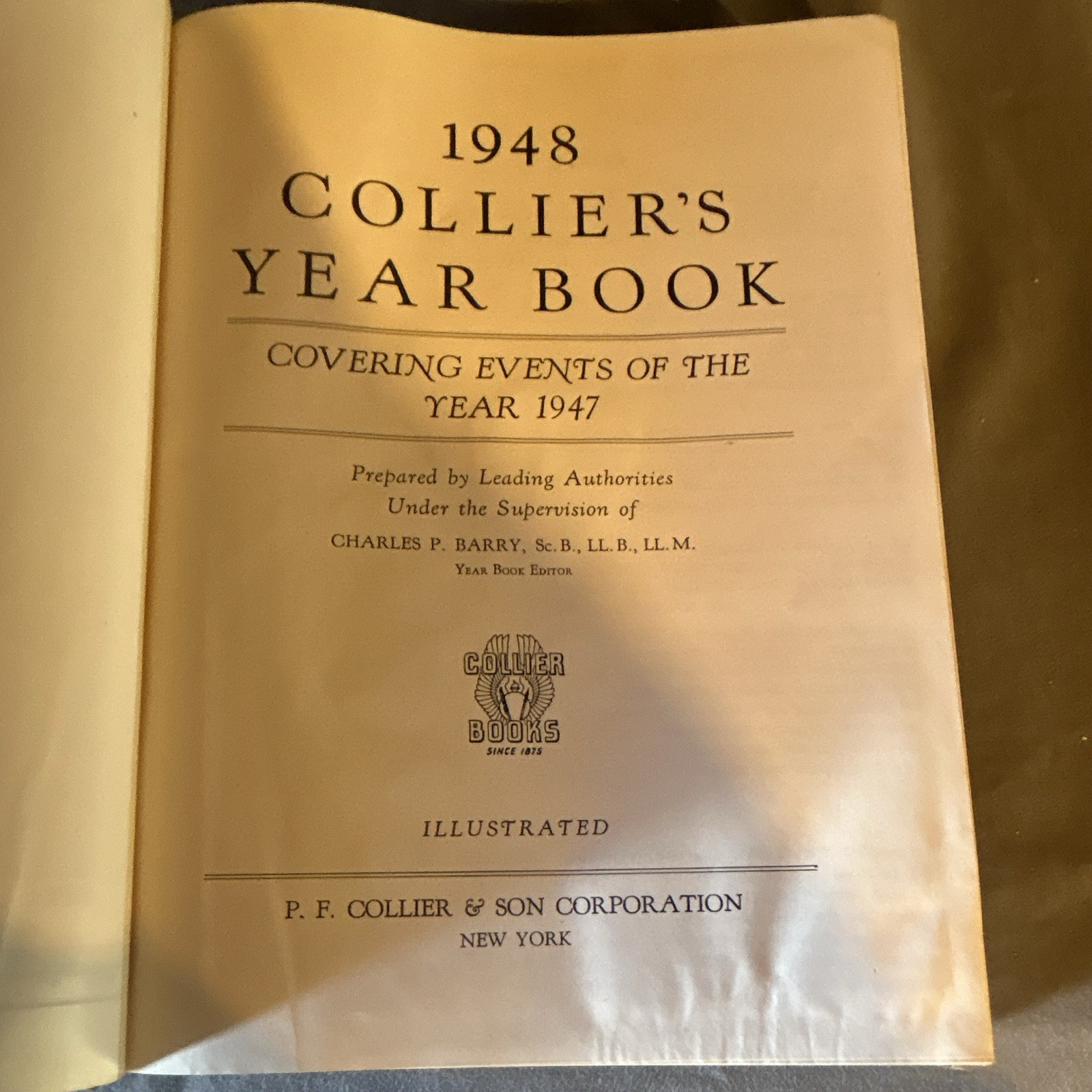 1948 Collier\'s Year Book Hardcover Illustrated 1948 P. F. Collier & Son 1948 Collier\'s Year Book Hardcover Illustrated 1948 P. F. Collier & Son