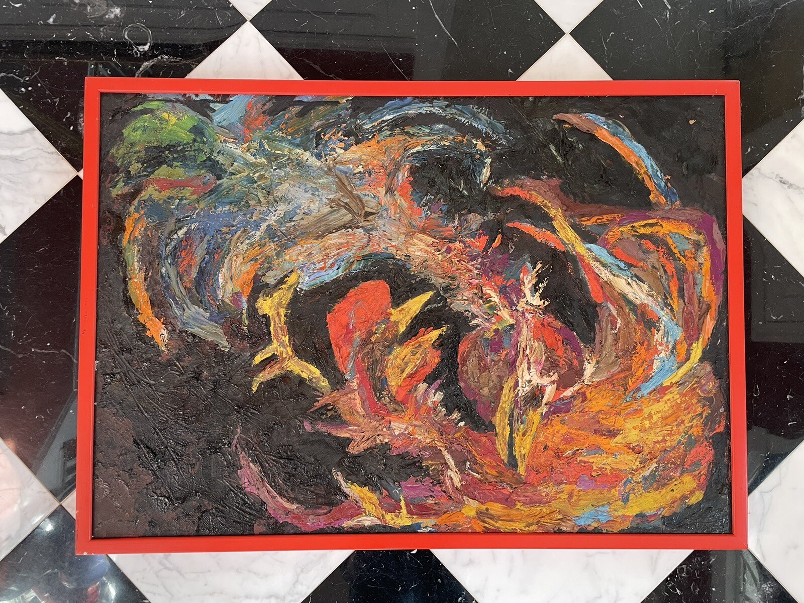 Abstract Mid Century PAINTING Krasner Pollock De Kooning Kandinsky Modern MCM NY