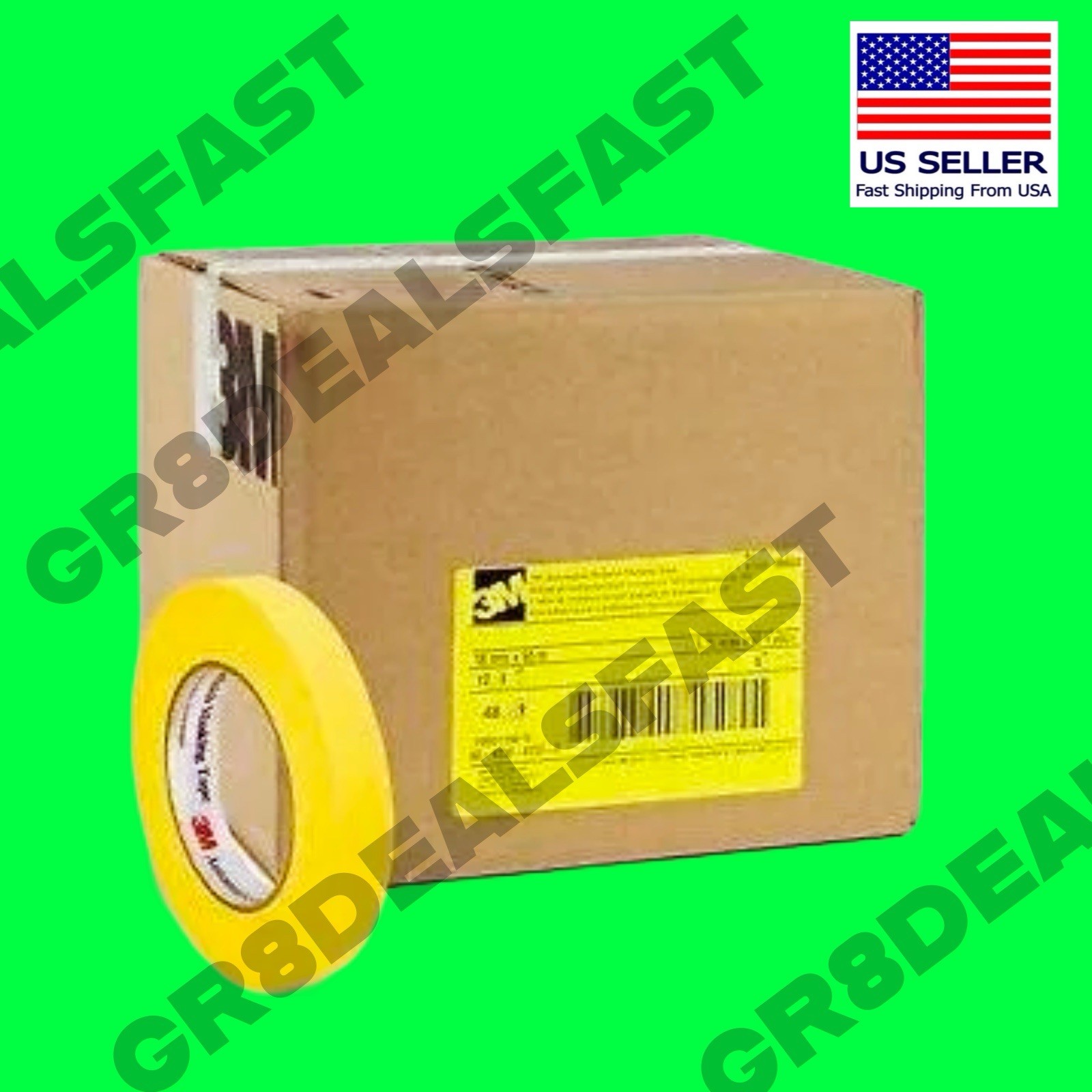 3M 06652 6652 Yellow Masking Tape Rolls Refinish Car Paint 3/4” (Case/48 Rolls) 3M 06652 6652 Yellow Masking Tape Rolls Refinish Car Paint 3/4” (Case/48 Rolls)