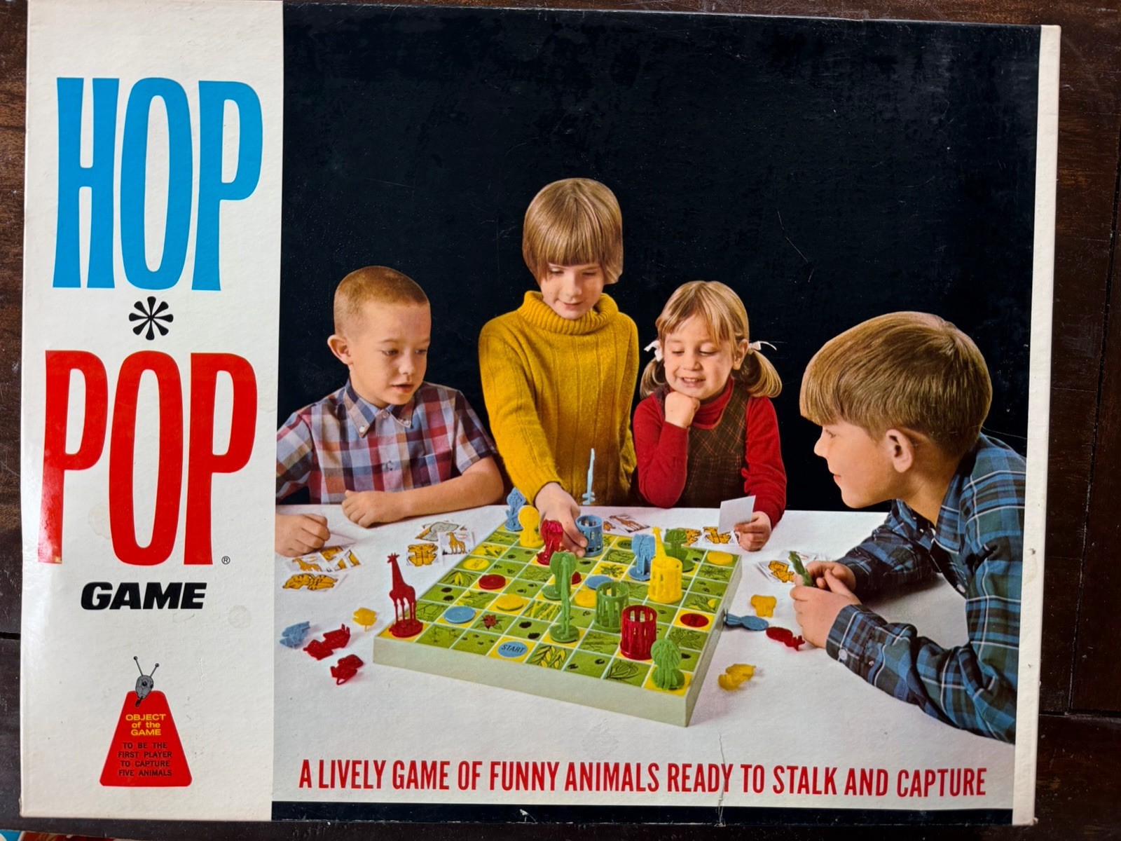 Vintage 1968 Hop Pop Game Schaper COMPLETE 20 Animals Working Rare