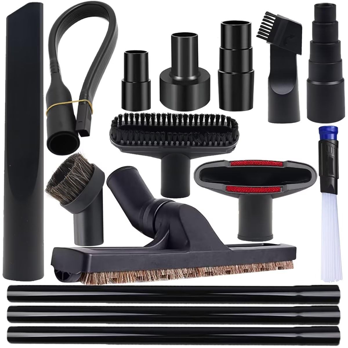 IN VACUUM 15 Pcs Universal Vacuum Attachments & Brushes for 15 Pcs, 15 IN VACUUM 15 Pcs Universal Vacuum Attachments & Brushes for 15 Pcs, 15
