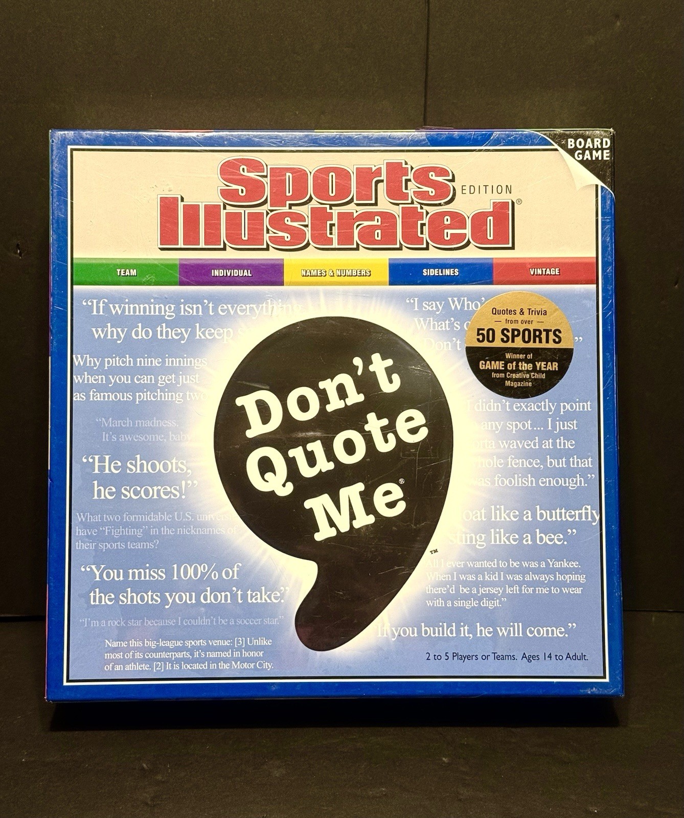 DON\'T QUOTE ME Sports Illustrated Edition BOARD GAME Wiggles, BRAND NEW Sealed DON\'T QUOTE ME Sports Illustrated Edition BOARD GAME Wiggles, BRAND NEW Sealed