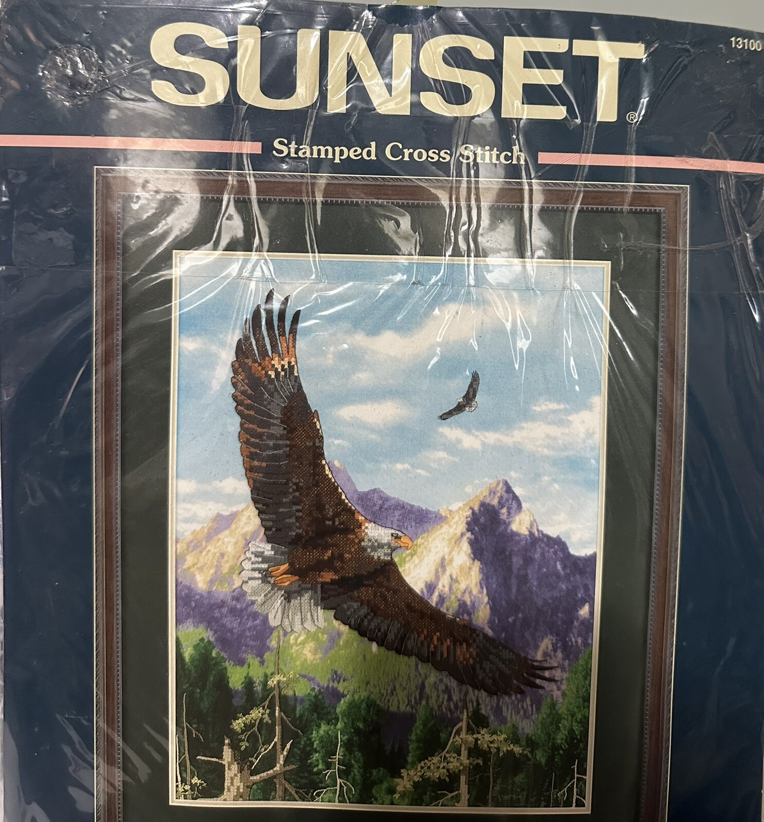 Sunset Dimensions Soaring Free Eagle Counted Cross Stitch #13100 1998