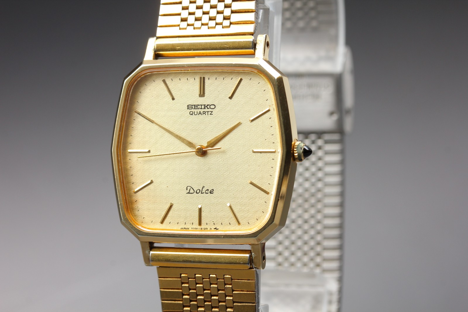 Vintage 1983 [ Exc+5 ] SEIKO Dolce 7731-5120 Gold Men's Quartz Watch JPN