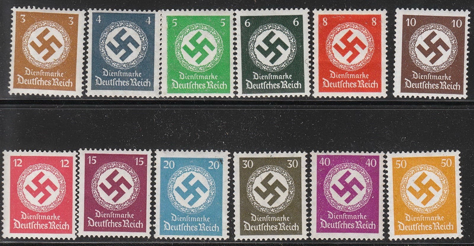 BS Stamp Selection Germany Official WWII Fascism War Era Selection MNH
