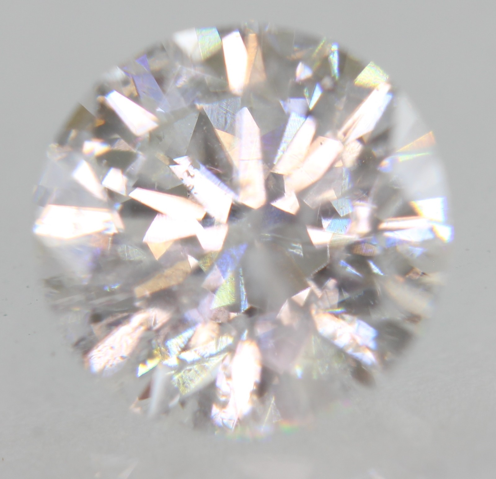 Certified 1.52 Carat F VS2 Round Brilliant Natural Enhanced MINED Diamond 7.22mm