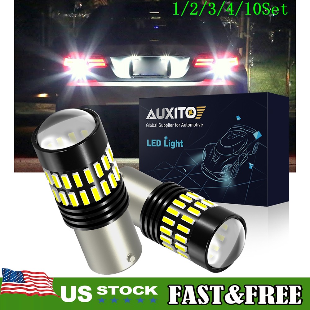 AUXITO Super Bright 7506 Reverse LED 1156 Backup Light White Bulb 6000K 1~10Set