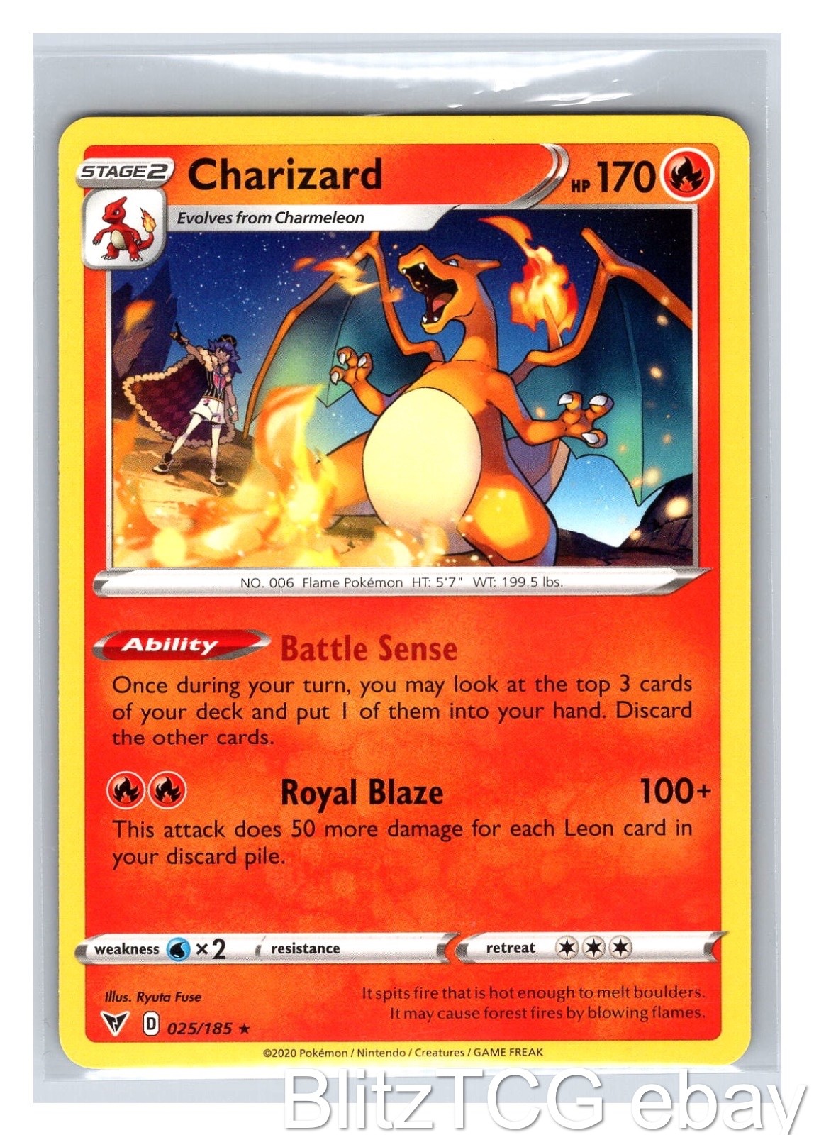 Charizard VIV 025/185 Vivid Voltage Pokemon Rare NM/M
