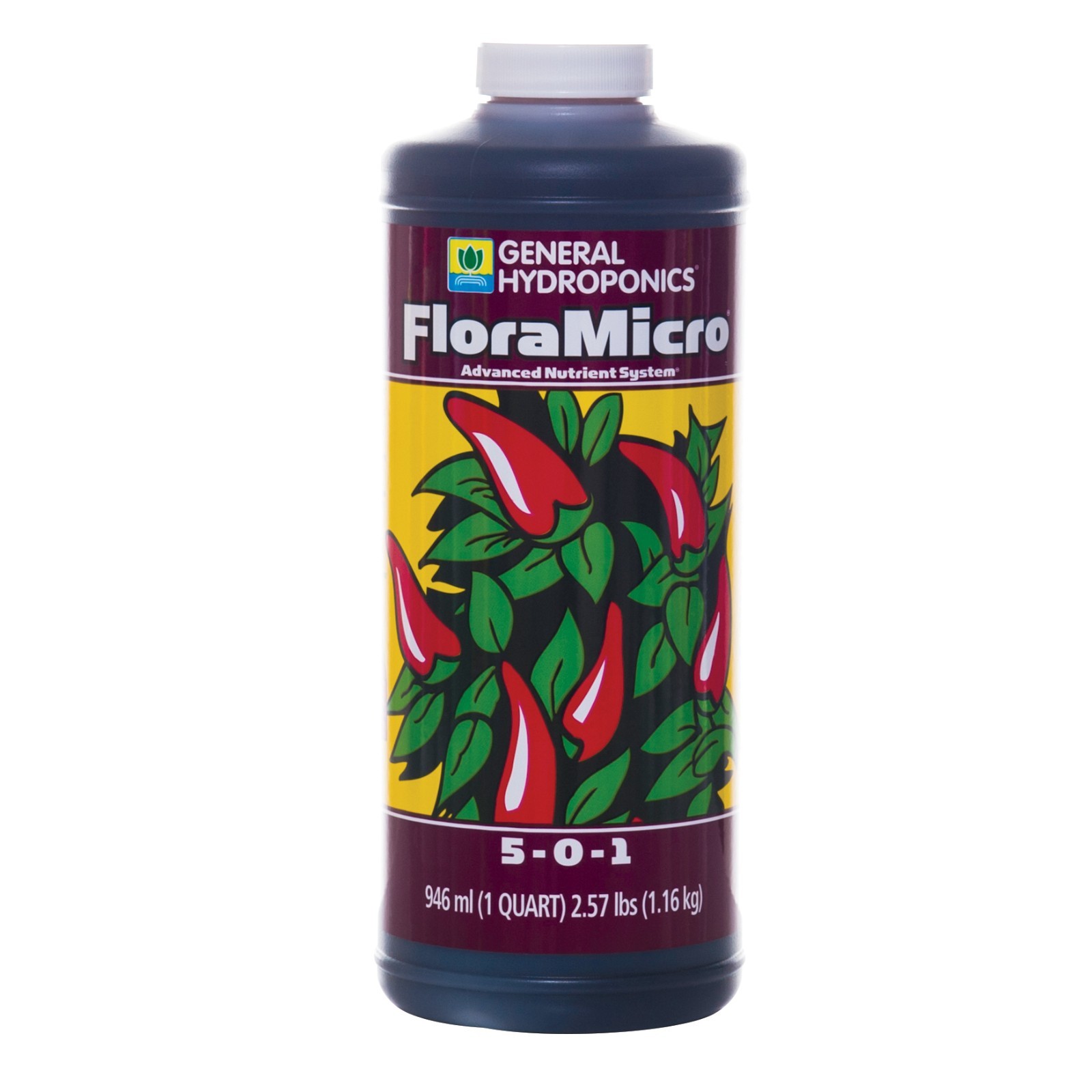 General Hydroponics FloraMicro 1 Quart -flora gro micro series GH