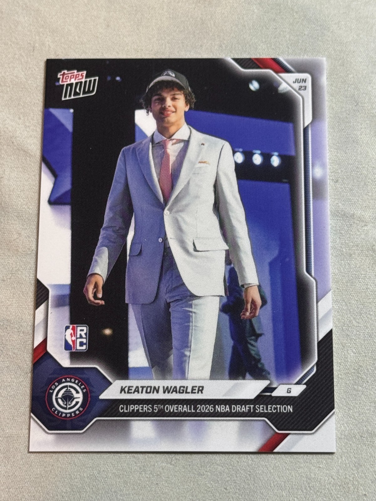 2026-27 Topps Now NBA Draft Keaton Wagler Rookie RC #KWAG Clippers 2026-27 Topps Now NBA Draft Keaton Wagler Rookie RC #KWAG Clippers