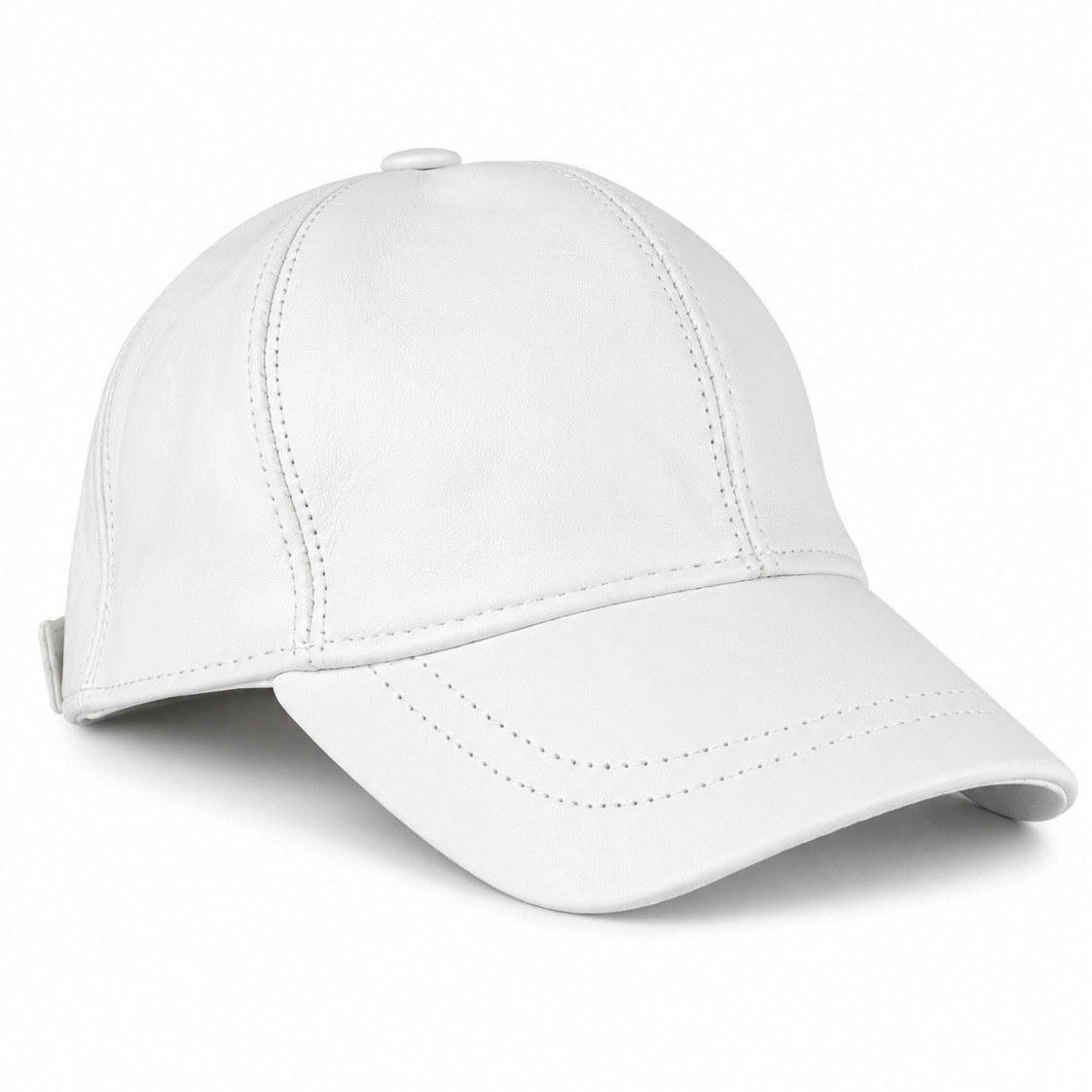 Vintage Leather Baseball Cap Hat – 100% Genuine Sheepskin Leather Hat