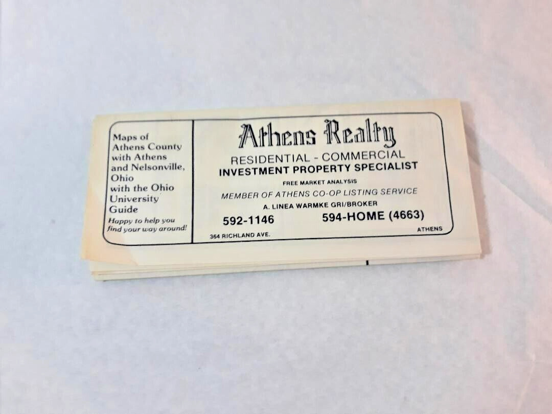 Vintage Athens County Ohio University Guide Map 1988 Vintage Athens County Ohio University Guide Map 1988
