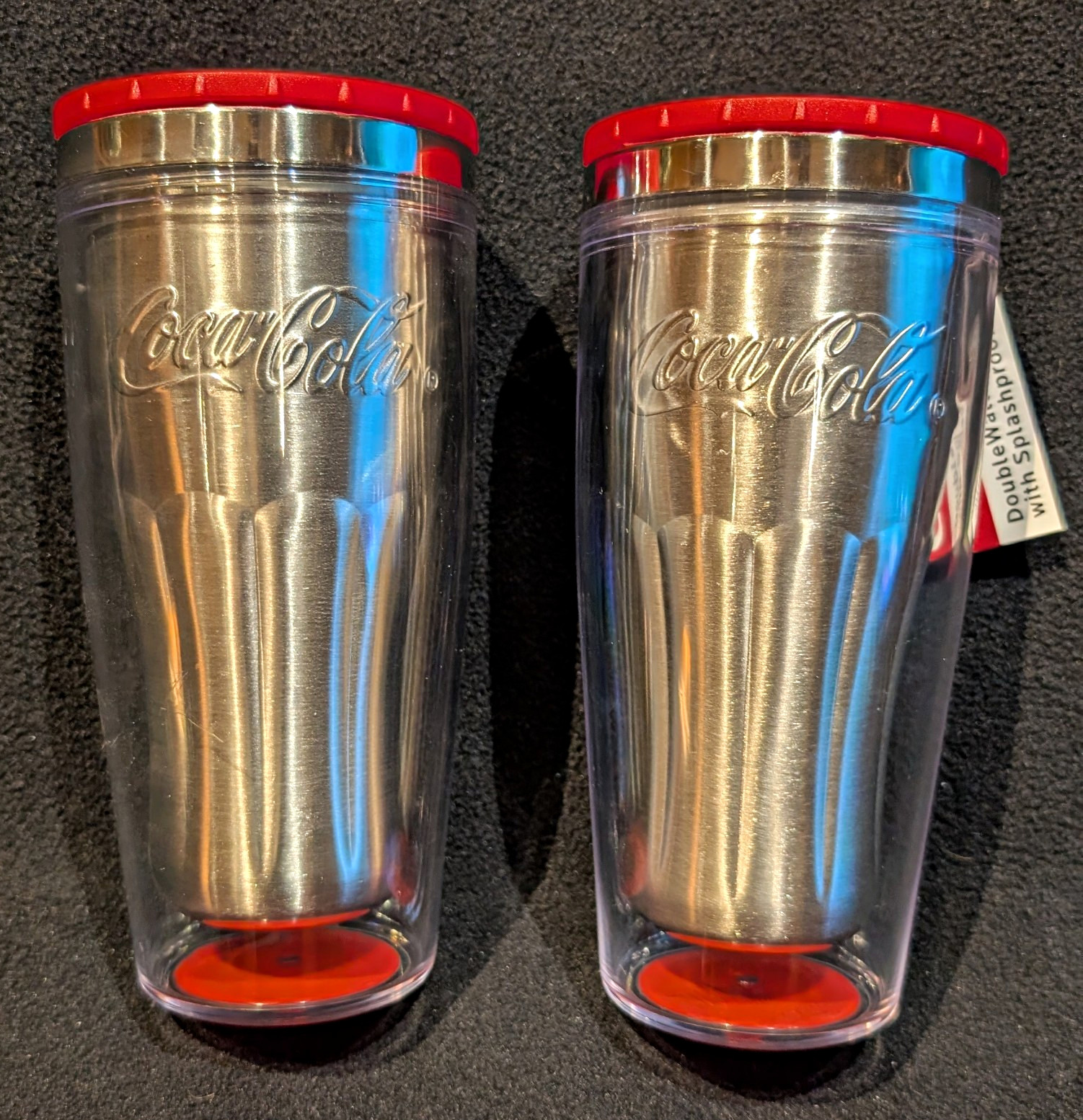 NEW Coca-Cola Coke Chill Double Wall 16oz Tumbler w/ Splashproof Lid ThermoServ