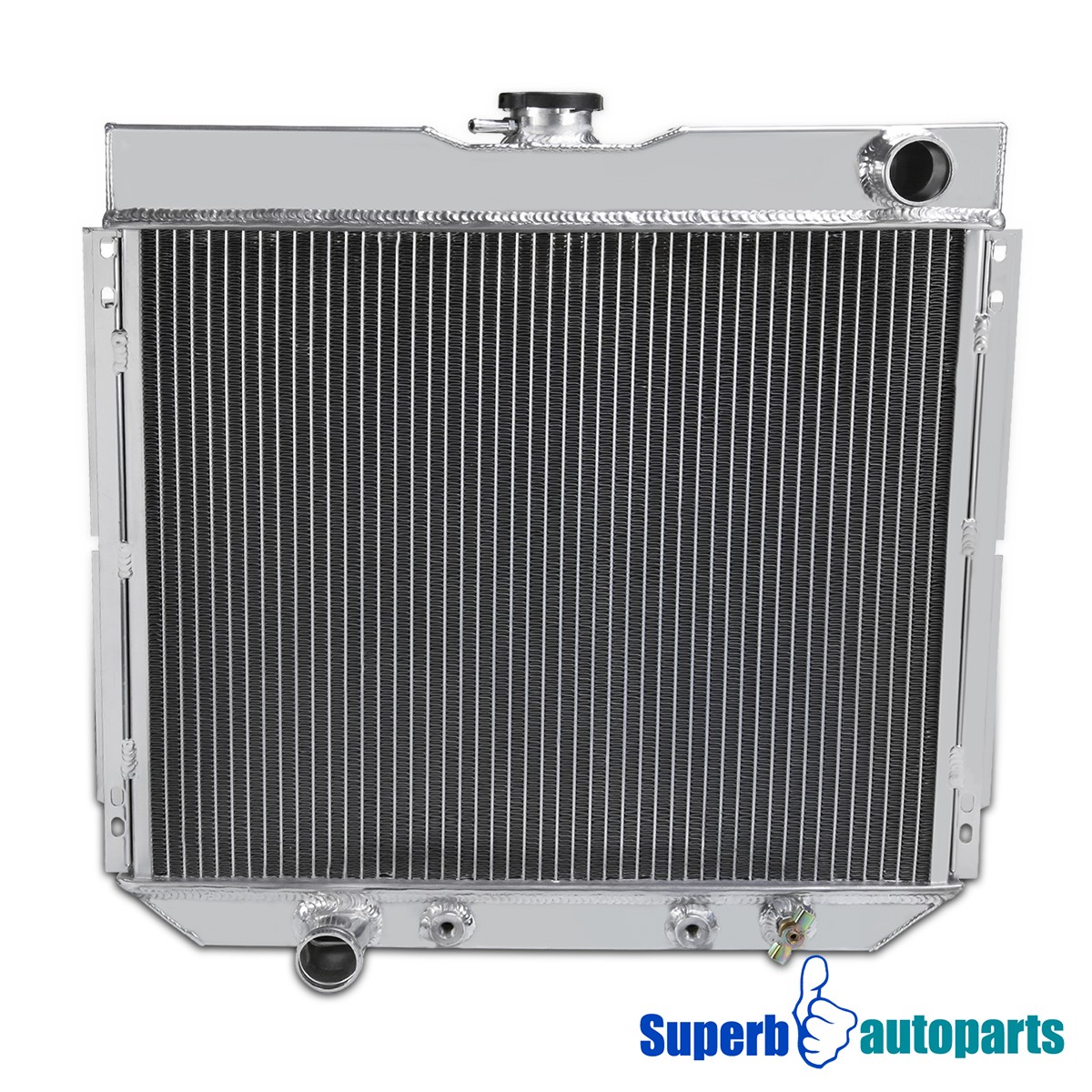 Fits 1967-1969 Mustang Aluminum Cooling Radiator V8 3-Row Core MT 20''