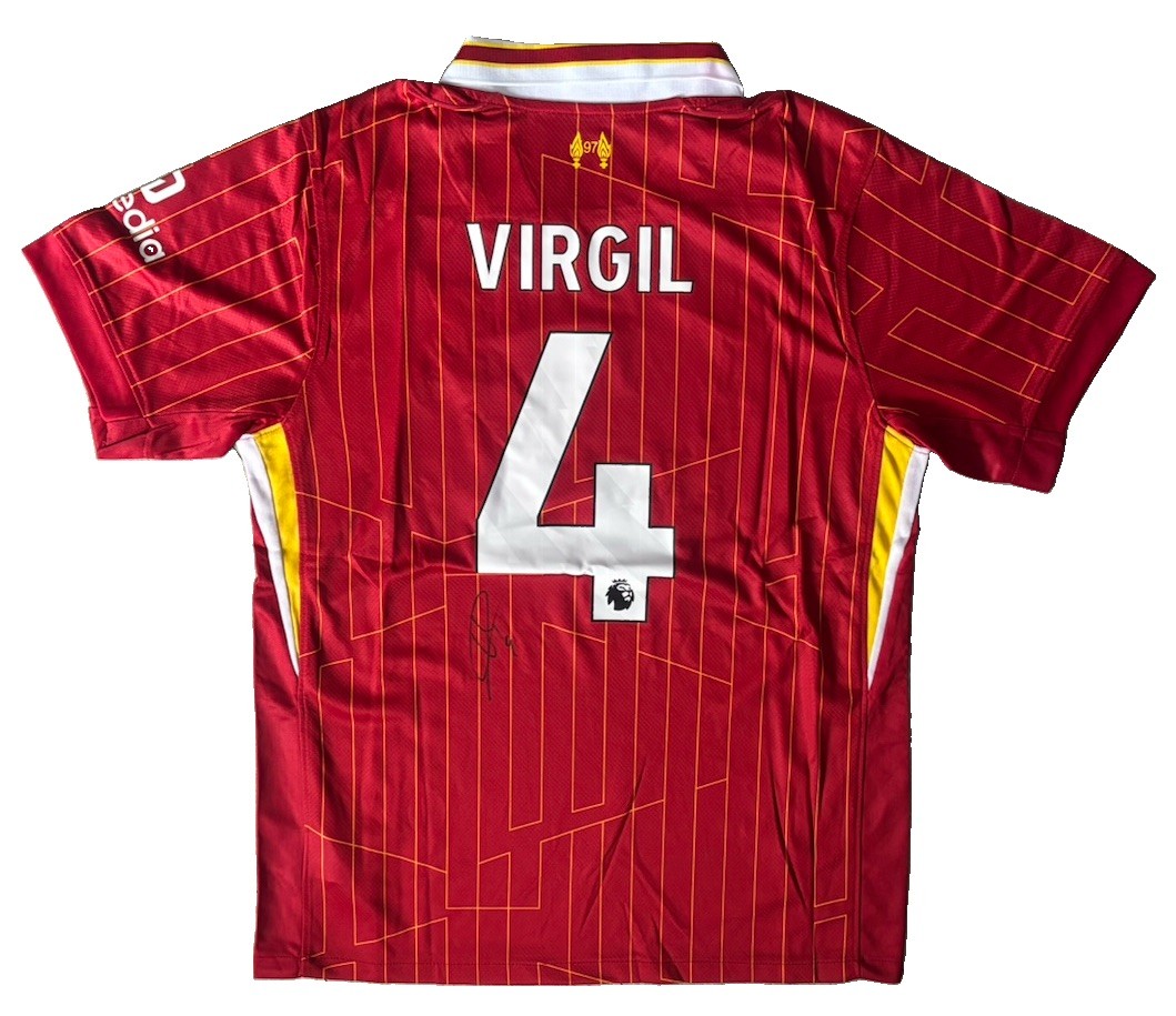 VIRGIL VAN DIJK Rare Hand Signed 2024/25 FC Liverpool Home Football Jersey COA VIRGIL VAN DIJK Rare Hand Signed 2024/25 FC Liverpool Home Football Jersey COA