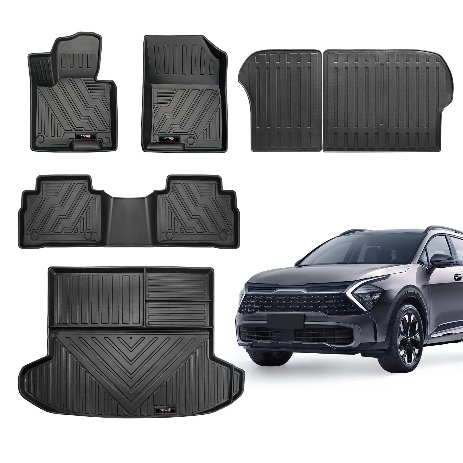 Custom for 2023 2024 2025 2026 Kia Sportage Floor Mats Cargo Liner and Backre... Custom for 2023 2024 2025 2026 Kia Sportage Floor Mats Cargo Liner and Backre...