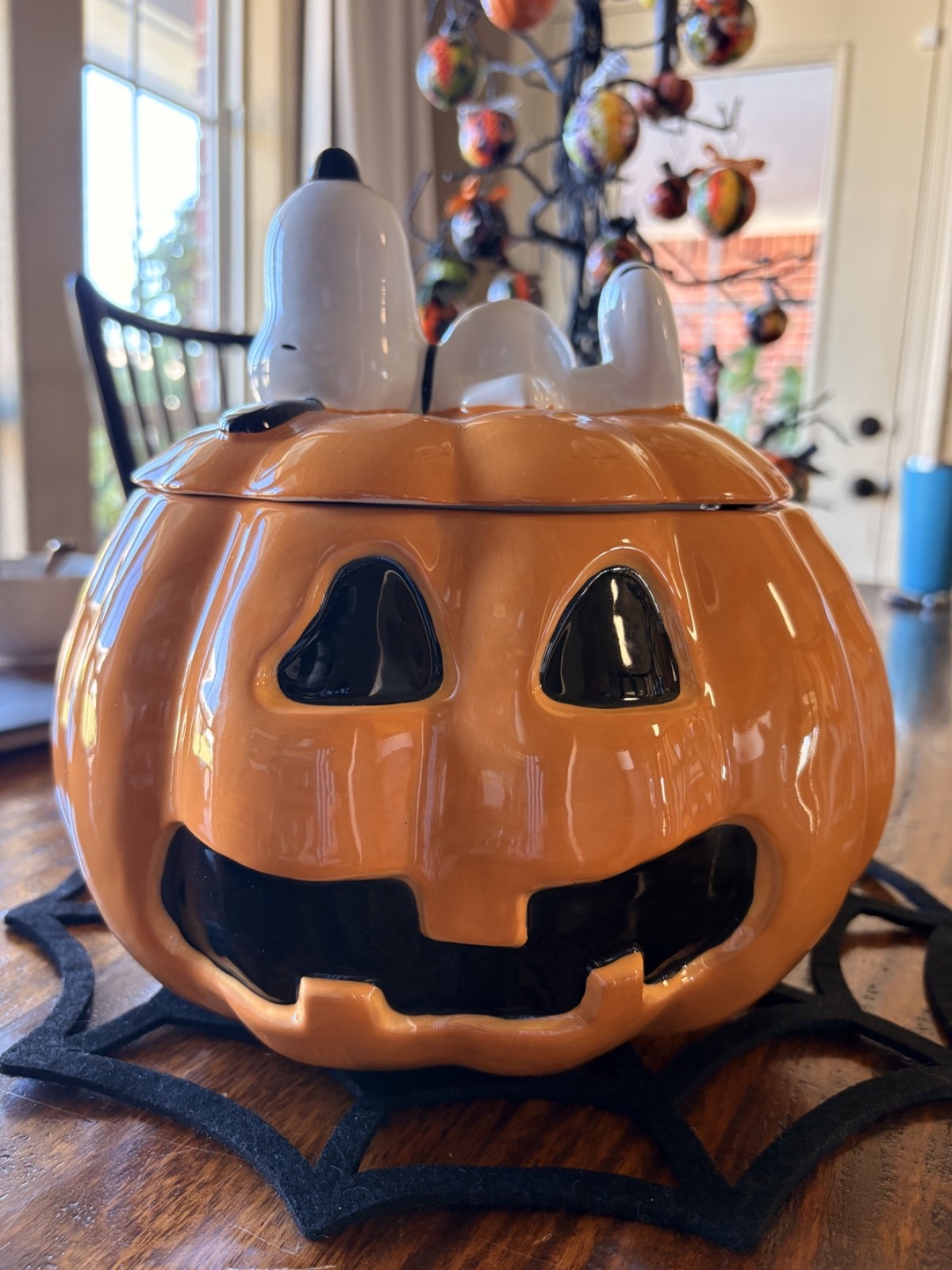 Williams Sonoma Peanuts Snoopy Halloween Cookie Jar 9.5\ Williams Sonoma Peanuts Snoopy Halloween Cookie Jar 9.5\