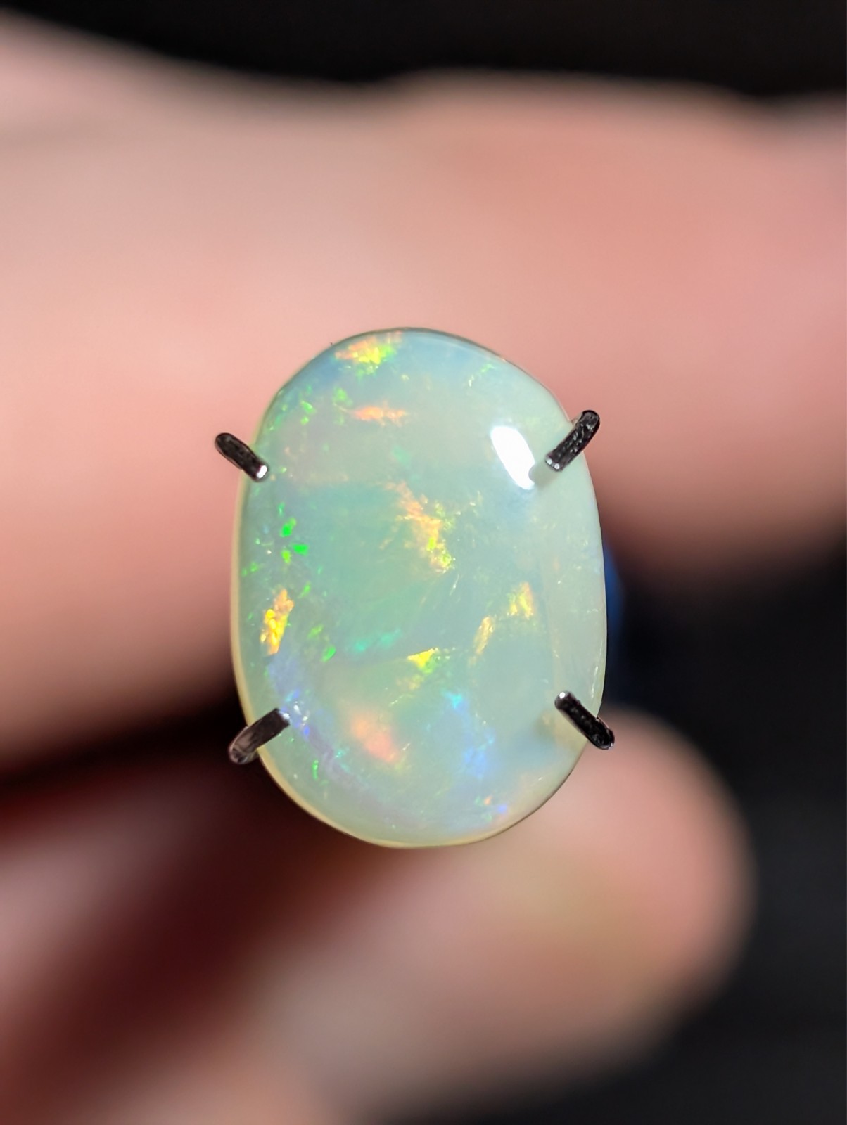 1.5ct Australian  Coober Pedy Rainbow Flagstone Flash Opal