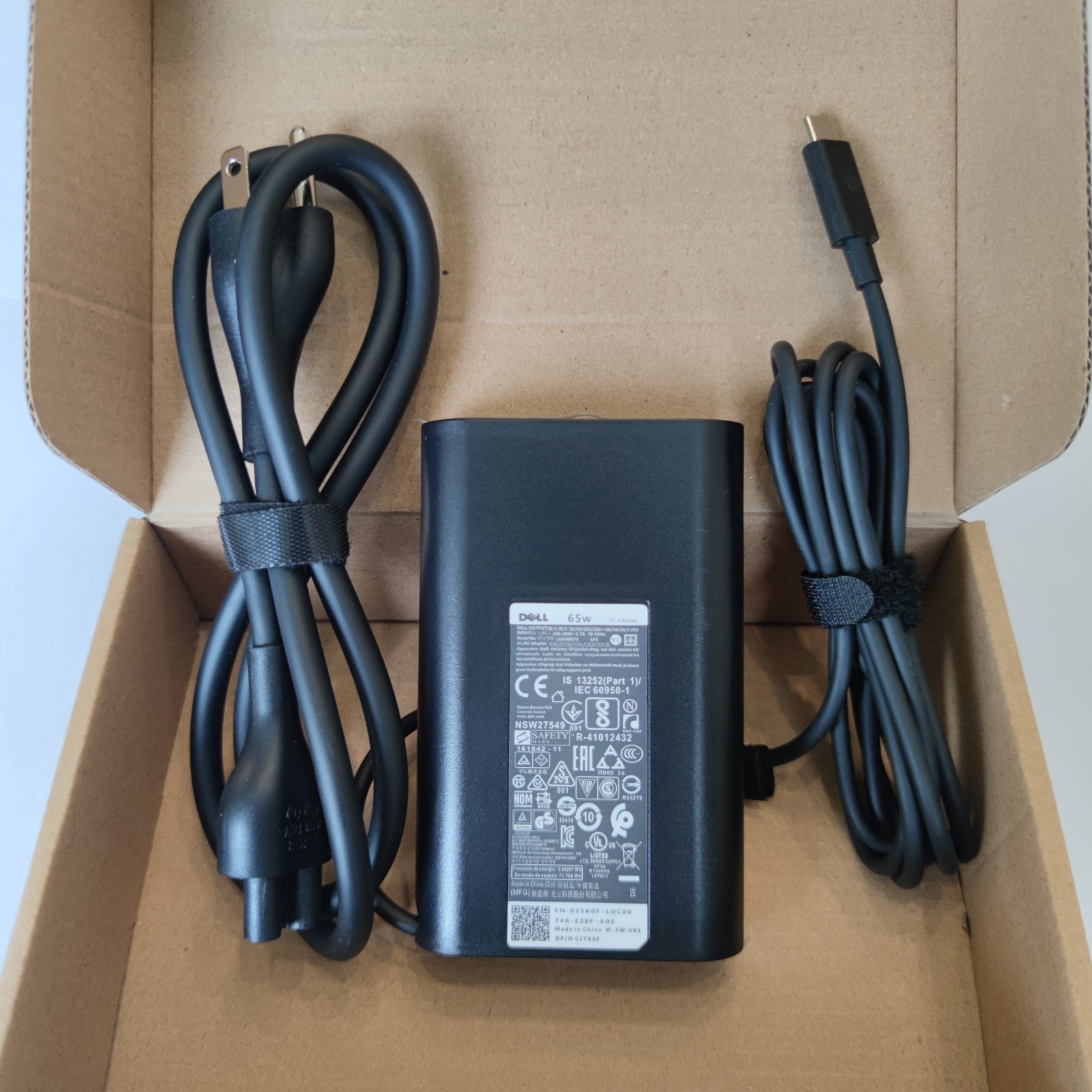 Genuine 65W USB C AC Adapter Charger For Dell 0GJJYR LA65NM170 2WDR5 2YK0F GJJYR