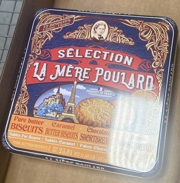 La Mère Poulard Sélection 1888 French Butter Biscuit Assortment Tin 23.81 oz New