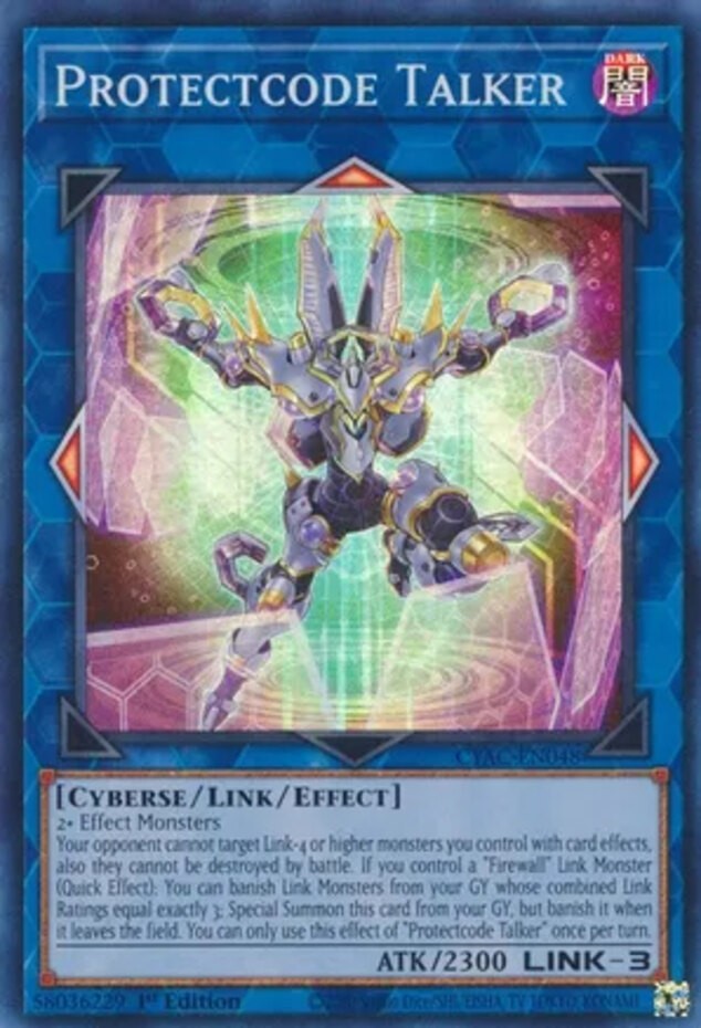 Protectcode Talker - CYAC-EN048 - Super Rare - 1st Edition Near Mint, English Yu