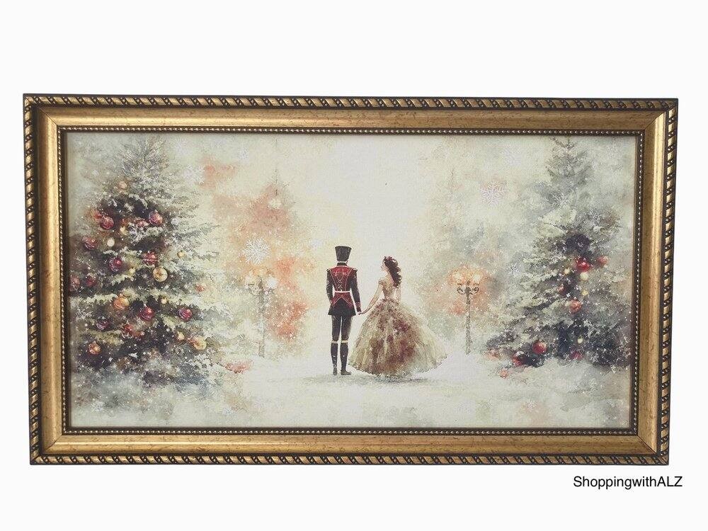 Hobby Lobby Nutcracker Ballerina Holding Hands Wood Wall Decor Christmas 11 X 19
