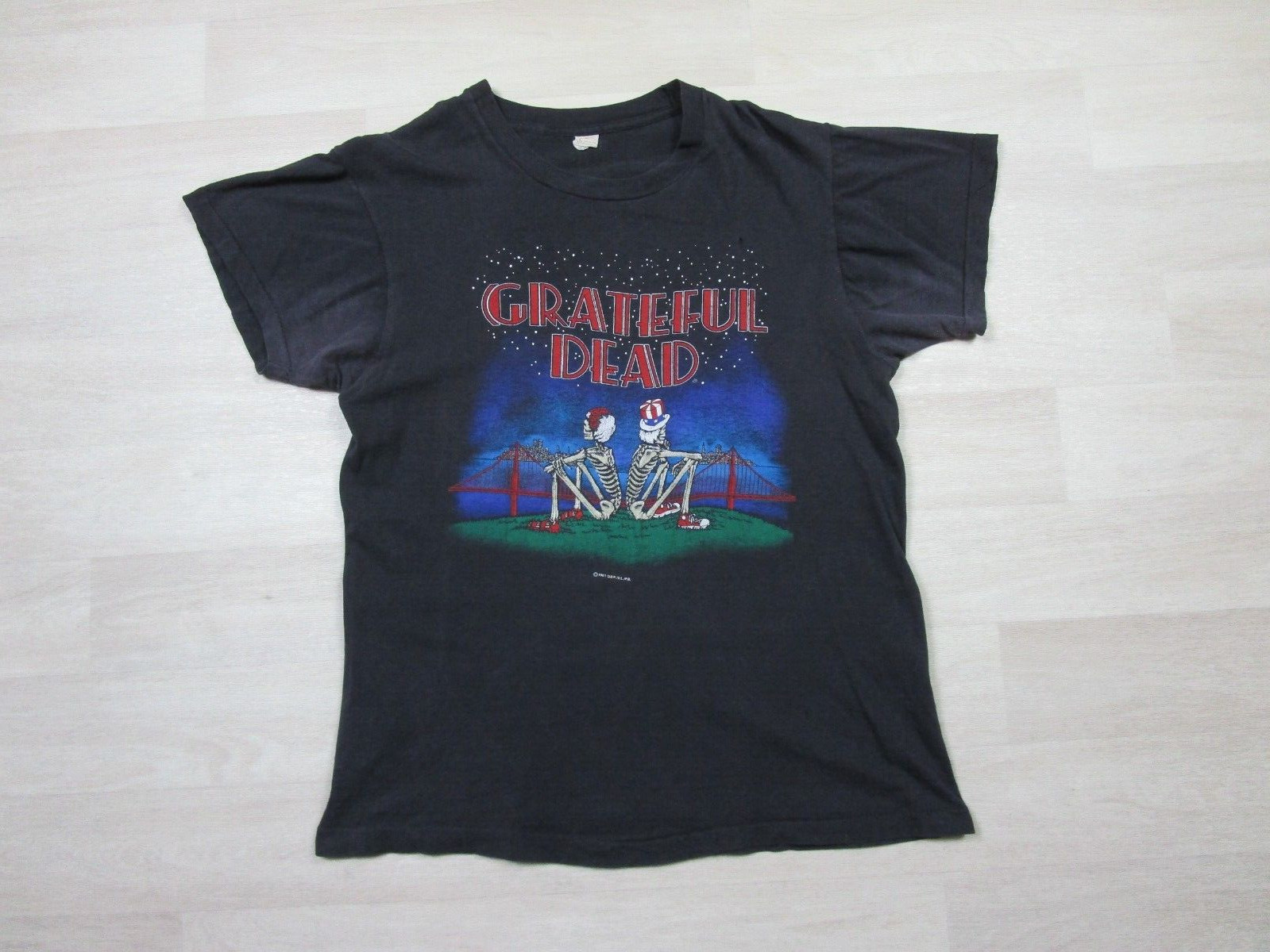 Vintage Grateful Dead T Shirt (XL) 1981 San Francisco Golden Gate Bridge 2 Sided