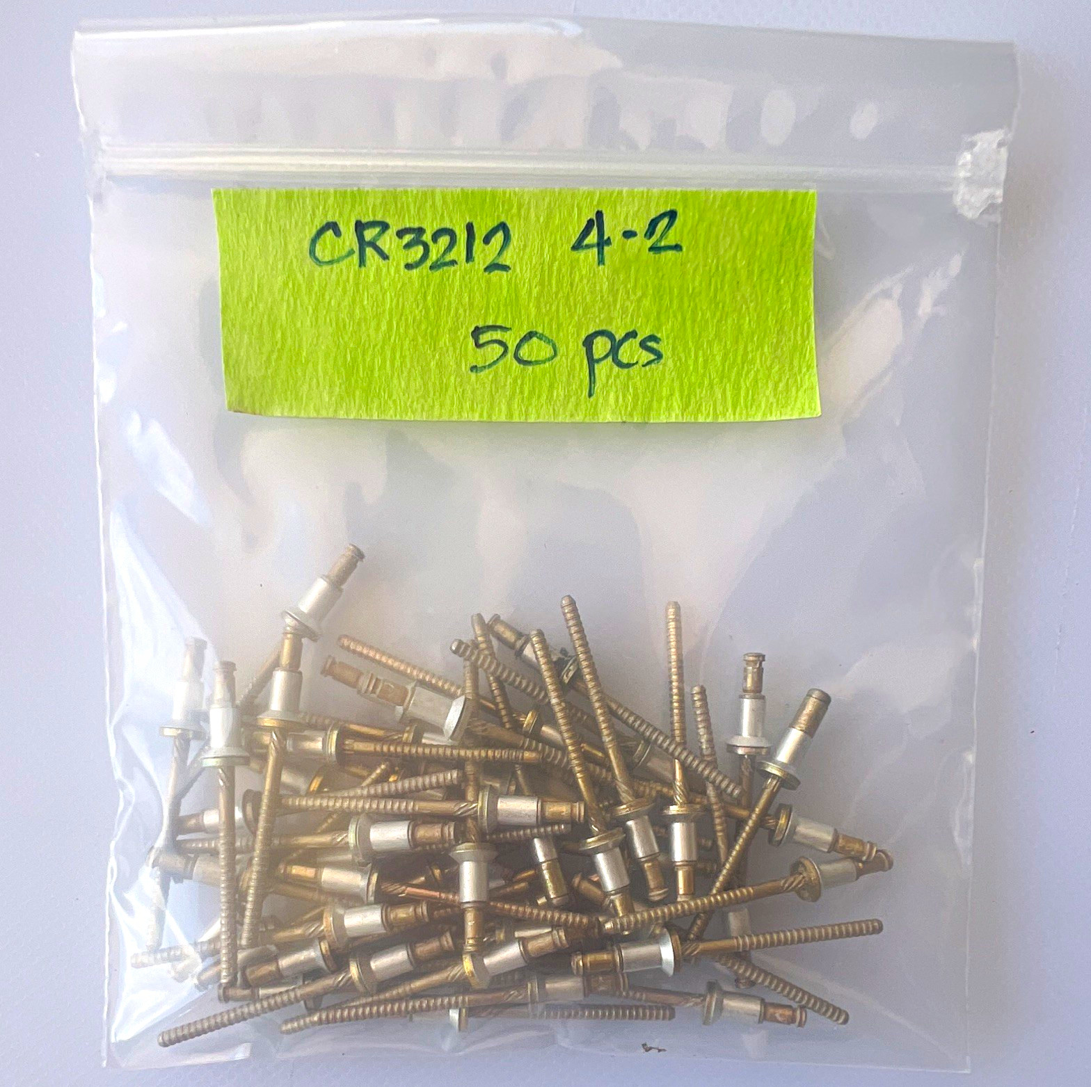 CR3212 4-2 Cherrymax Blind Rivets Flush Head Alum/Steel  50 pcs