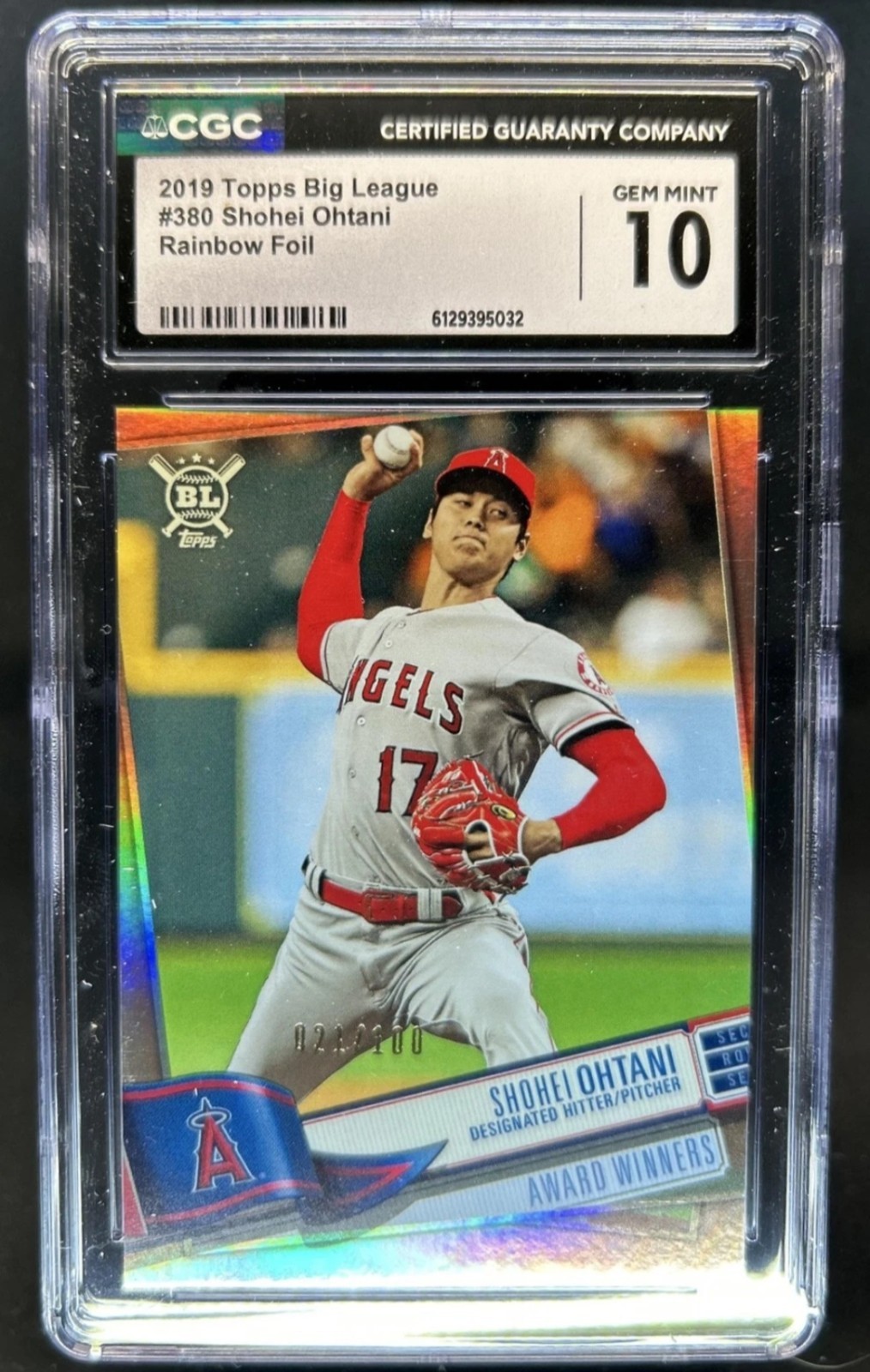 2019 Topps Big League Shohei Ohtani Rainbow Foil /100 CGC 10 Gem Mint LA Angels 2019 Topps Big League Shohei Ohtani Rainbow Foil /100 CGC 10 Gem Mint LA Angels
