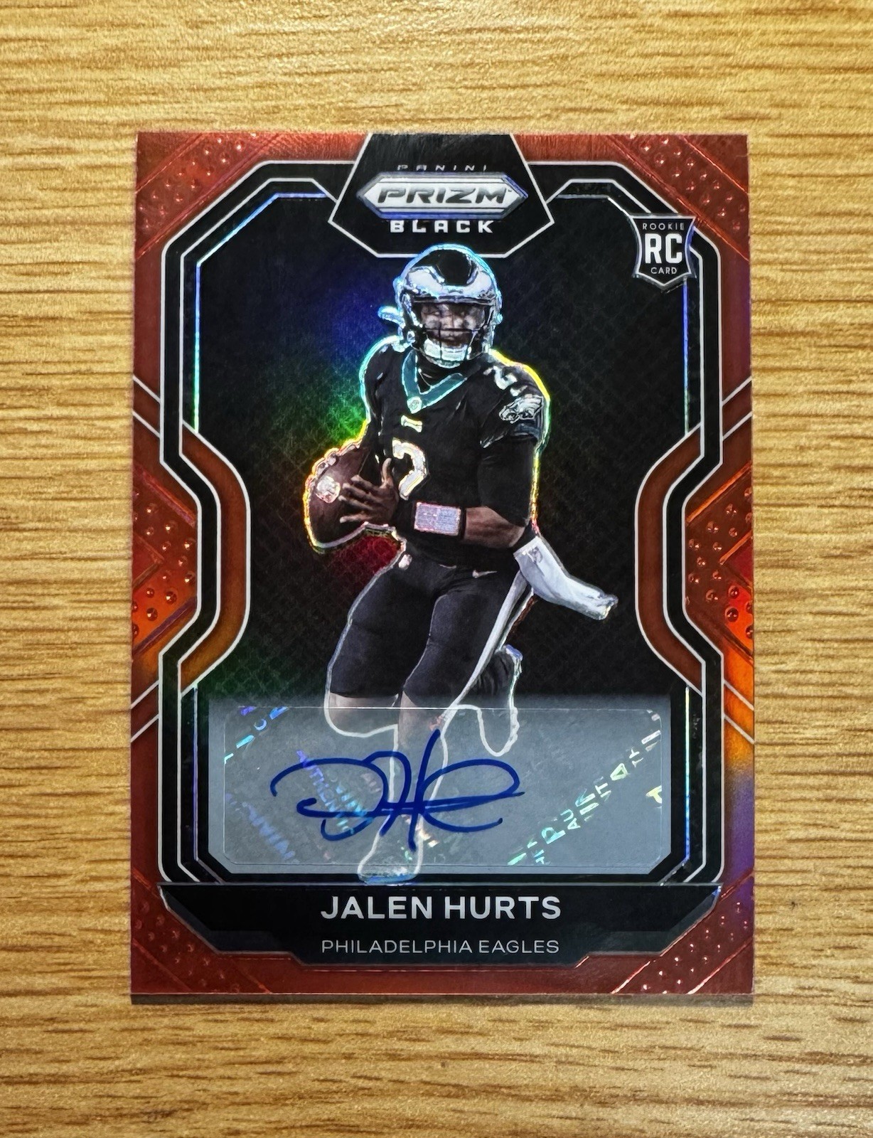 2020 Panini Chronicles Prizm Black Jalen Hurts Rookie Auto Red /99 Eagles RARE 2020 Panini Chronicles Prizm Black Jalen Hurts Rookie Auto Red /99 Eagles RARE