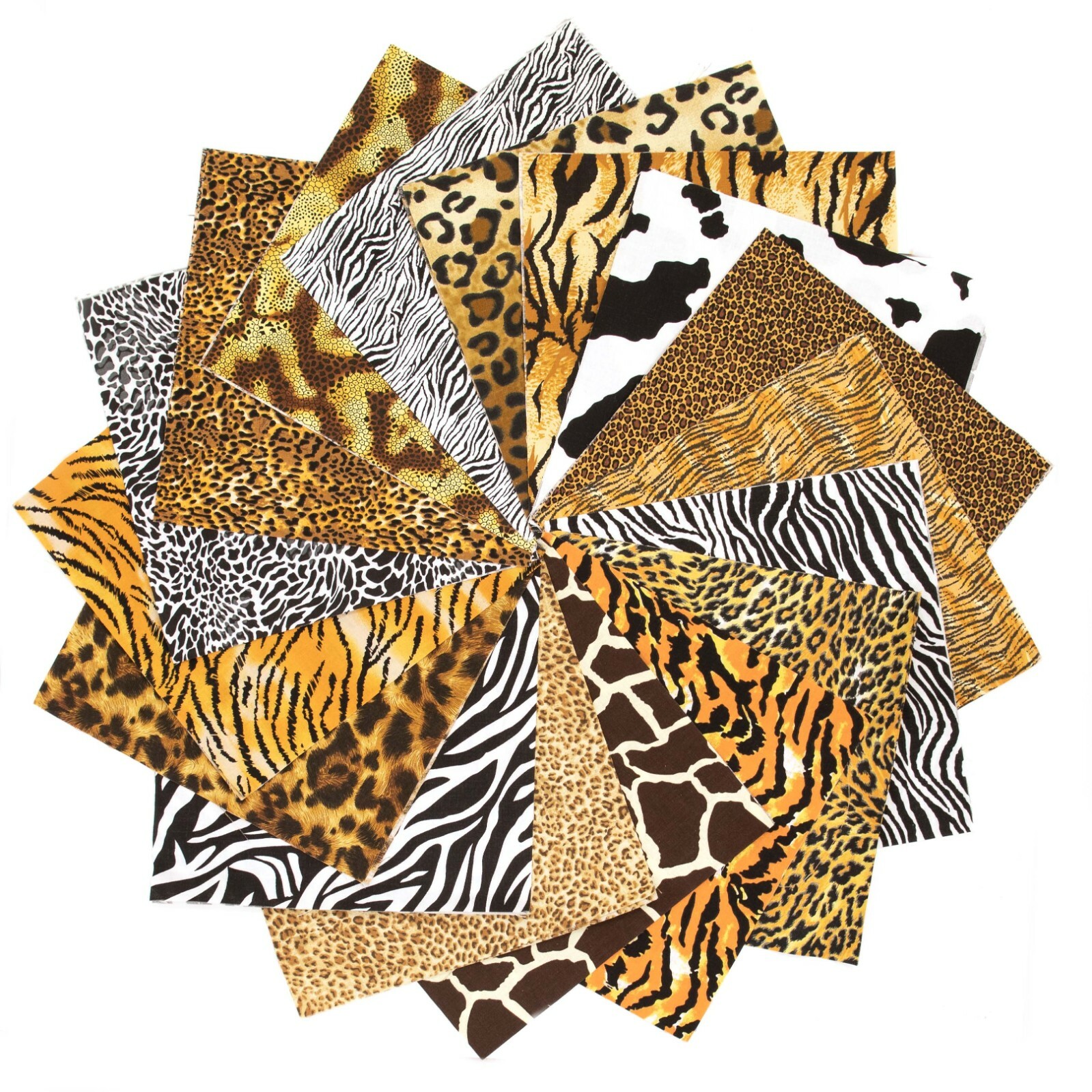102 Piece Wild Thing Animal Skin  pre cut charm pack 5\