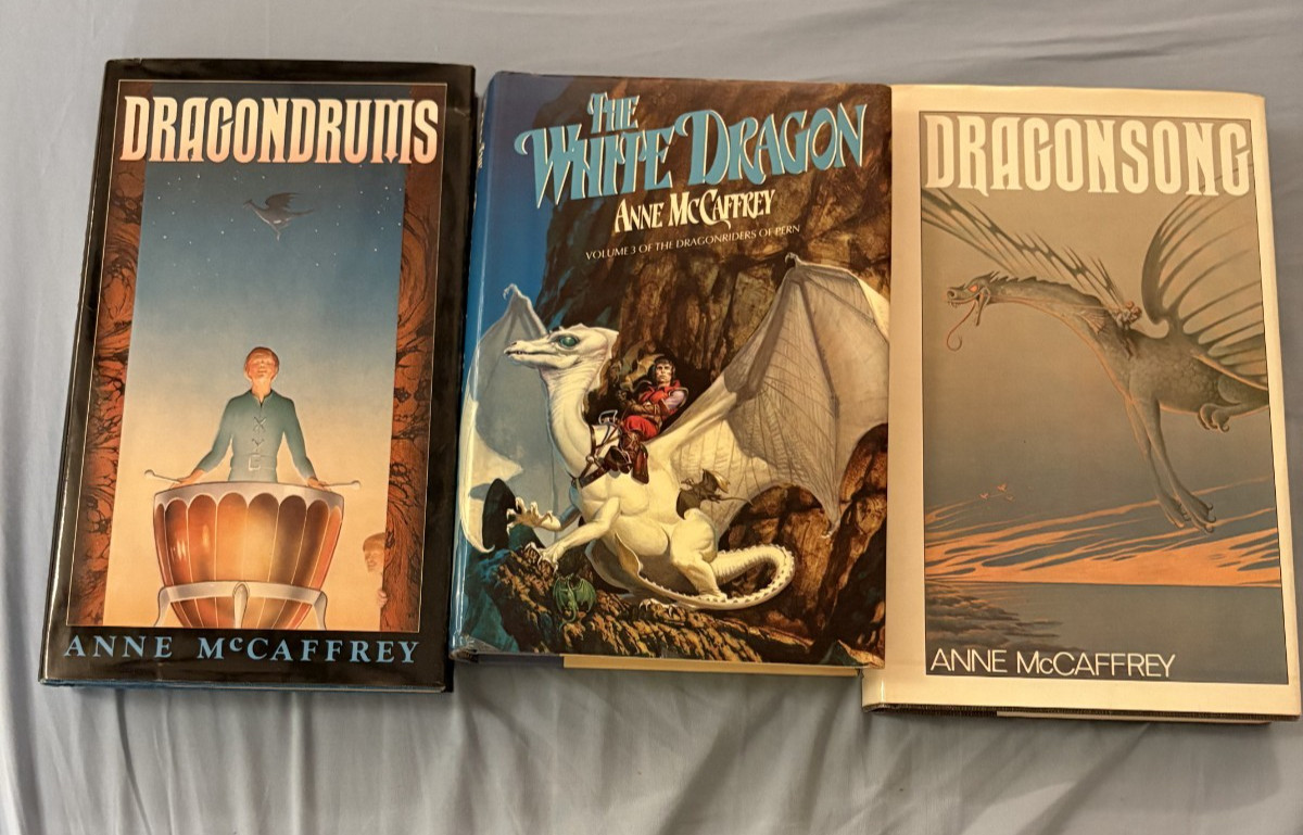 Dragonriders of Pern books by Anne McCaffrey lot of three 1st editions HCDJ fine