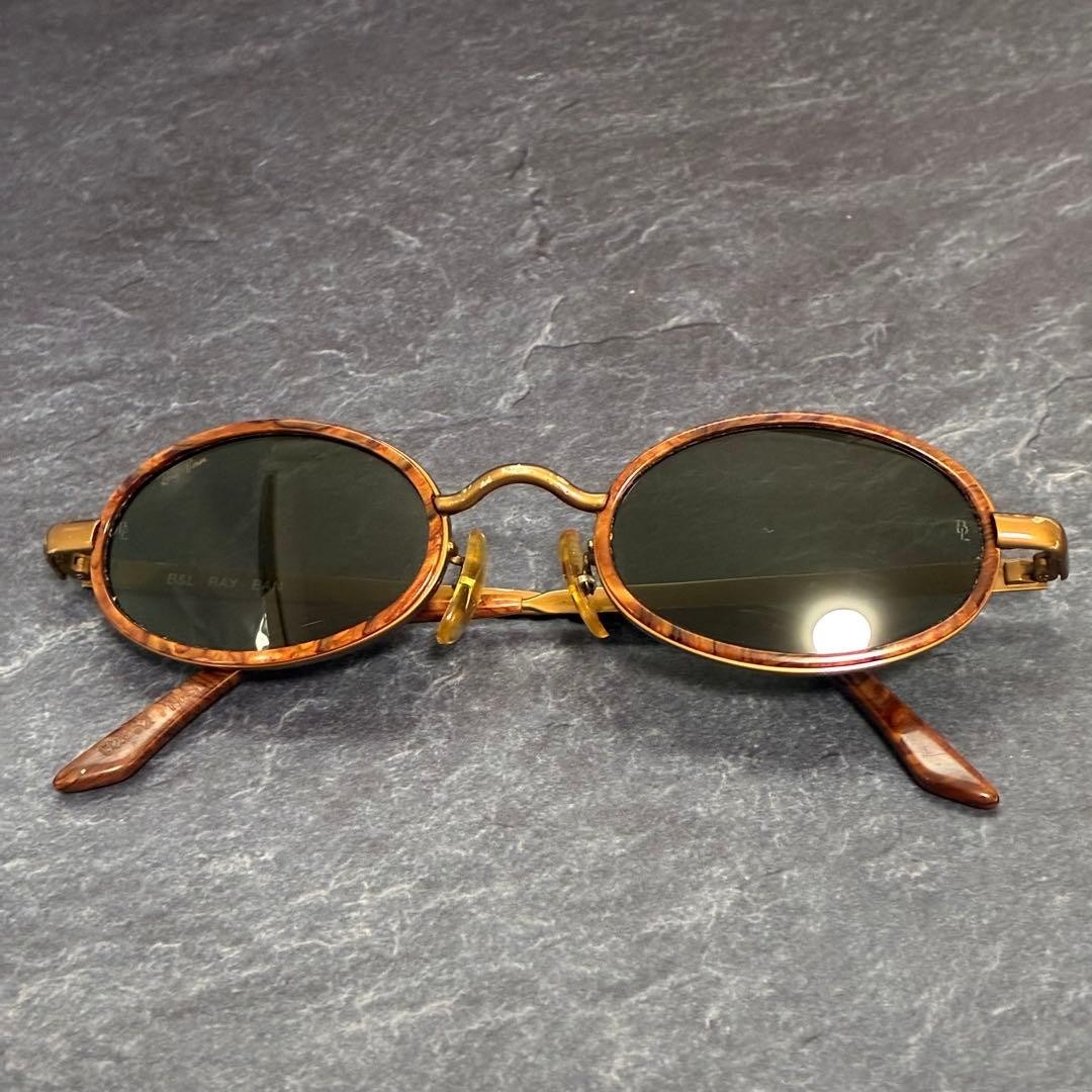 80s Vintage B L Ray Ban Oval Sunglasses from japan Excellent condition