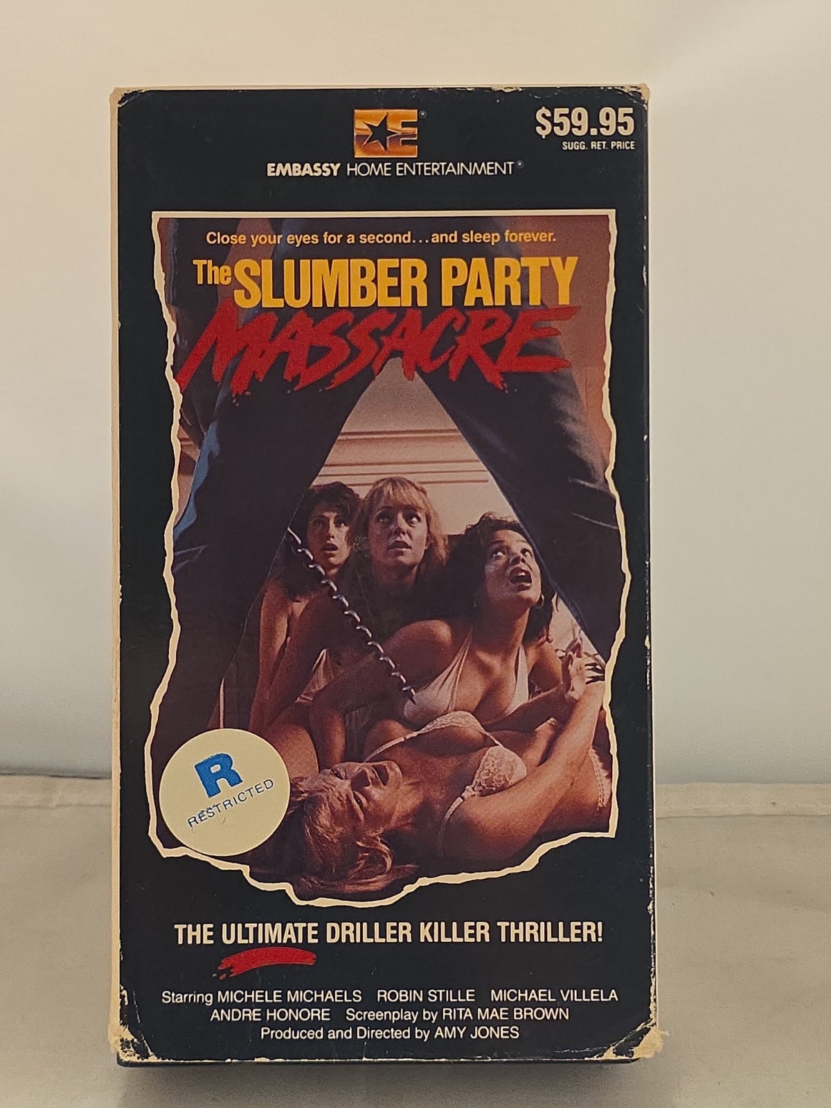 The Slumber Party Massacre 1982 Embassy Home Entertainment VHS Horror Movie