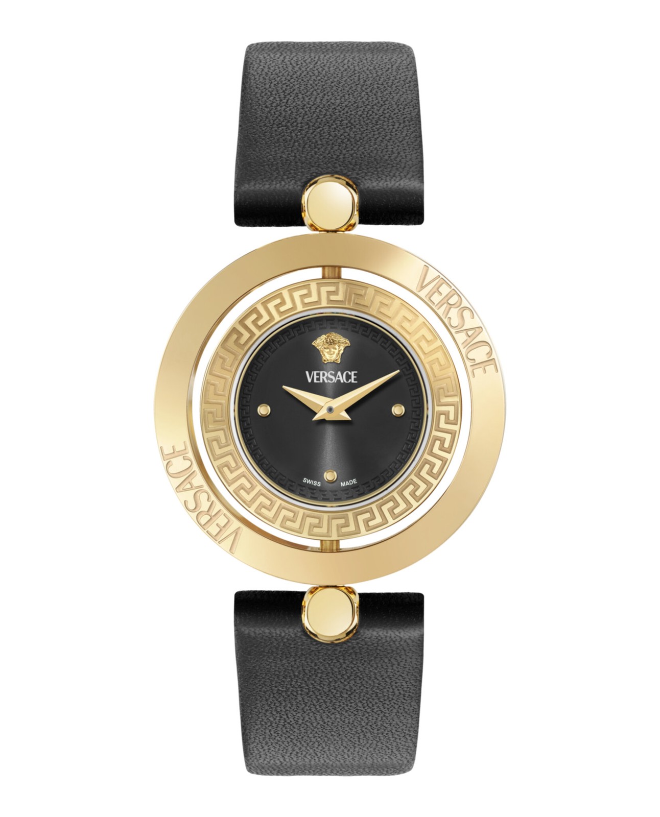 Versace Eon Jewel Women’s Watch, Swiss Made Luxury Designer Watch with Black