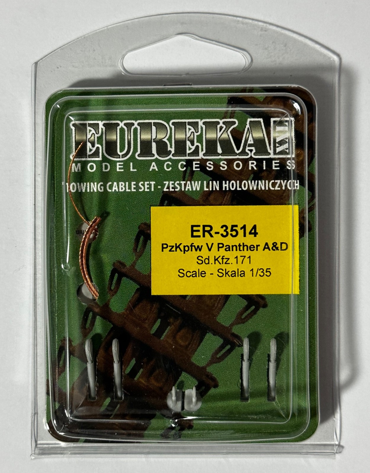 Eureka XXL ER-3514 1/35 Scale Sd.Kfz. 171 PzKpfw V Panther A&D Metal Tow Cable Eureka XXL ER-3514 1/35 Scale Sd.Kfz. 171 PzKpfw V Panther A&D Metal Tow Cable
