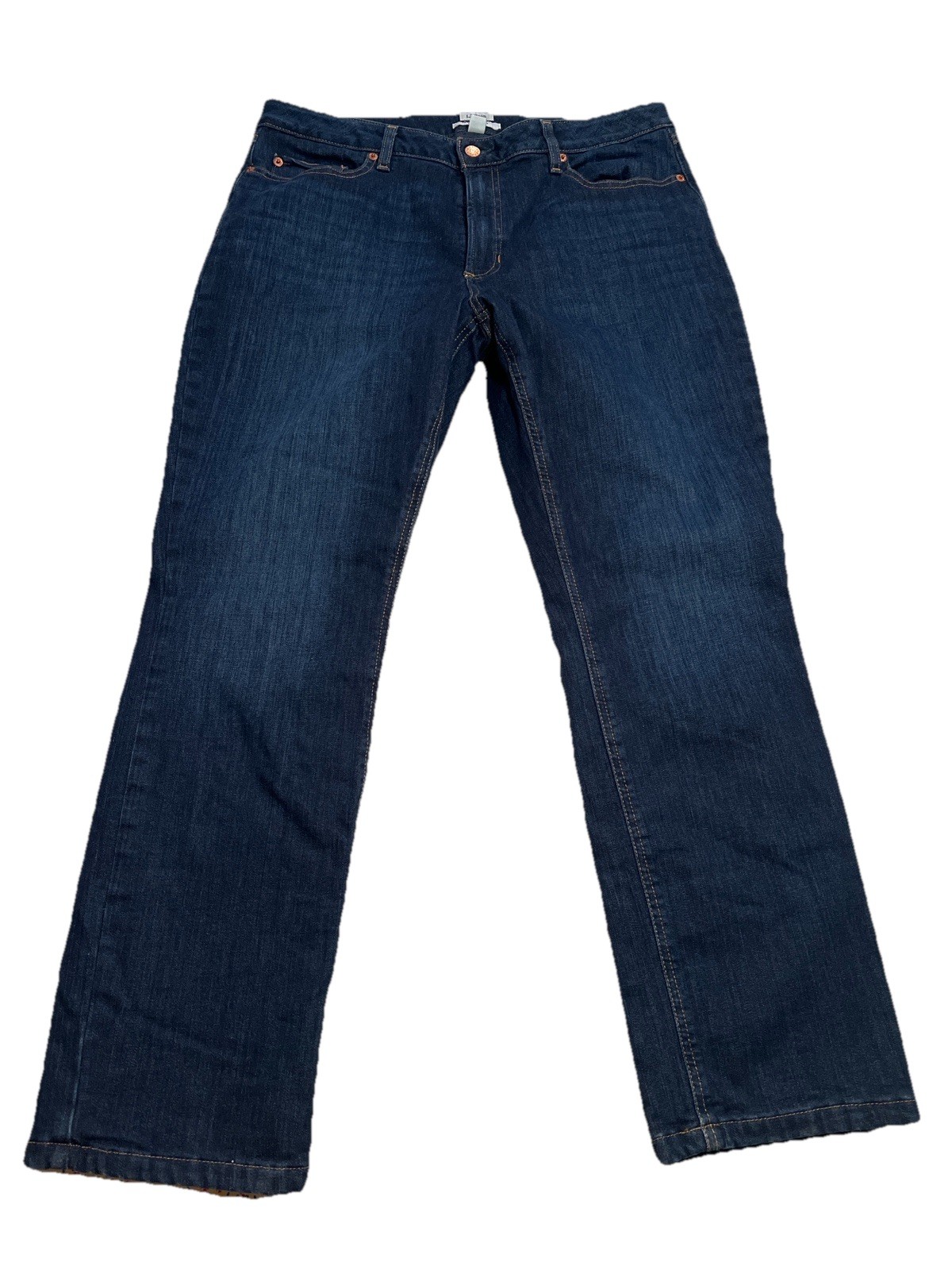 L.L.Bean Favorite Fit Flannel Lined Jeans Women’s 16 Reg Dark Wash Maine Winter