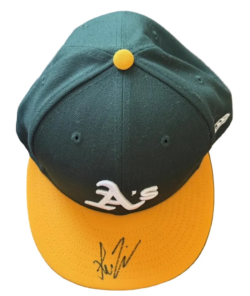 Shea Langeliers Autographed Oakland A\'s Authentic On-Field Hat JSA COA