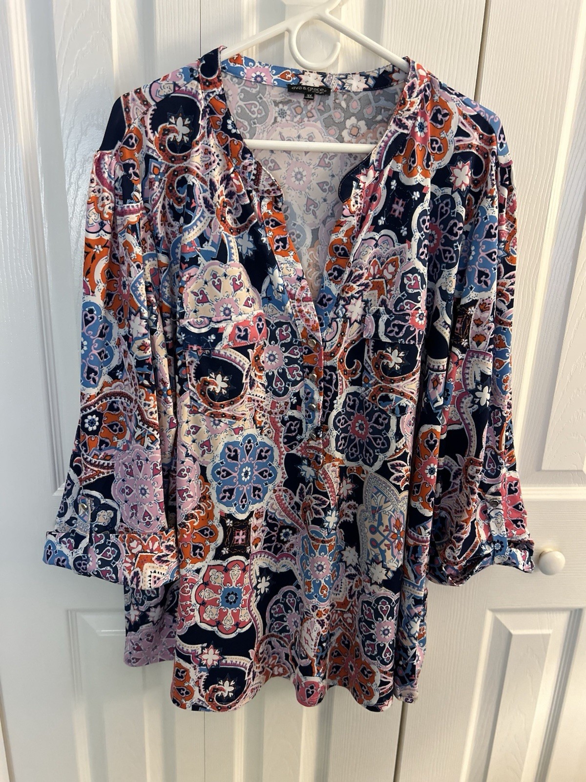 Ava And Grace Multicolor Paisley Tunic Top Size 3X Ava And Grace Multicolor Paisley Tunic Top Size 3X