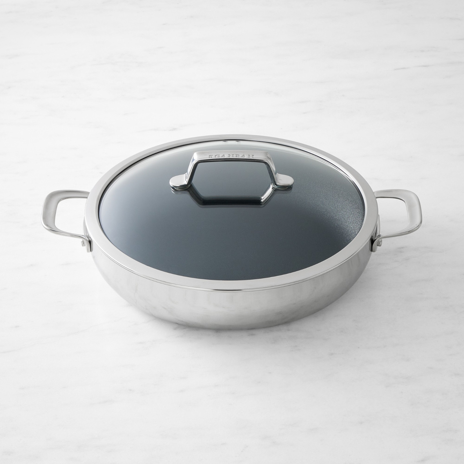 SCANPAN - TSS+ Stainless-Steel Nonstick Chef Pan with Lid - 5.5-Qt ( USA Stock )